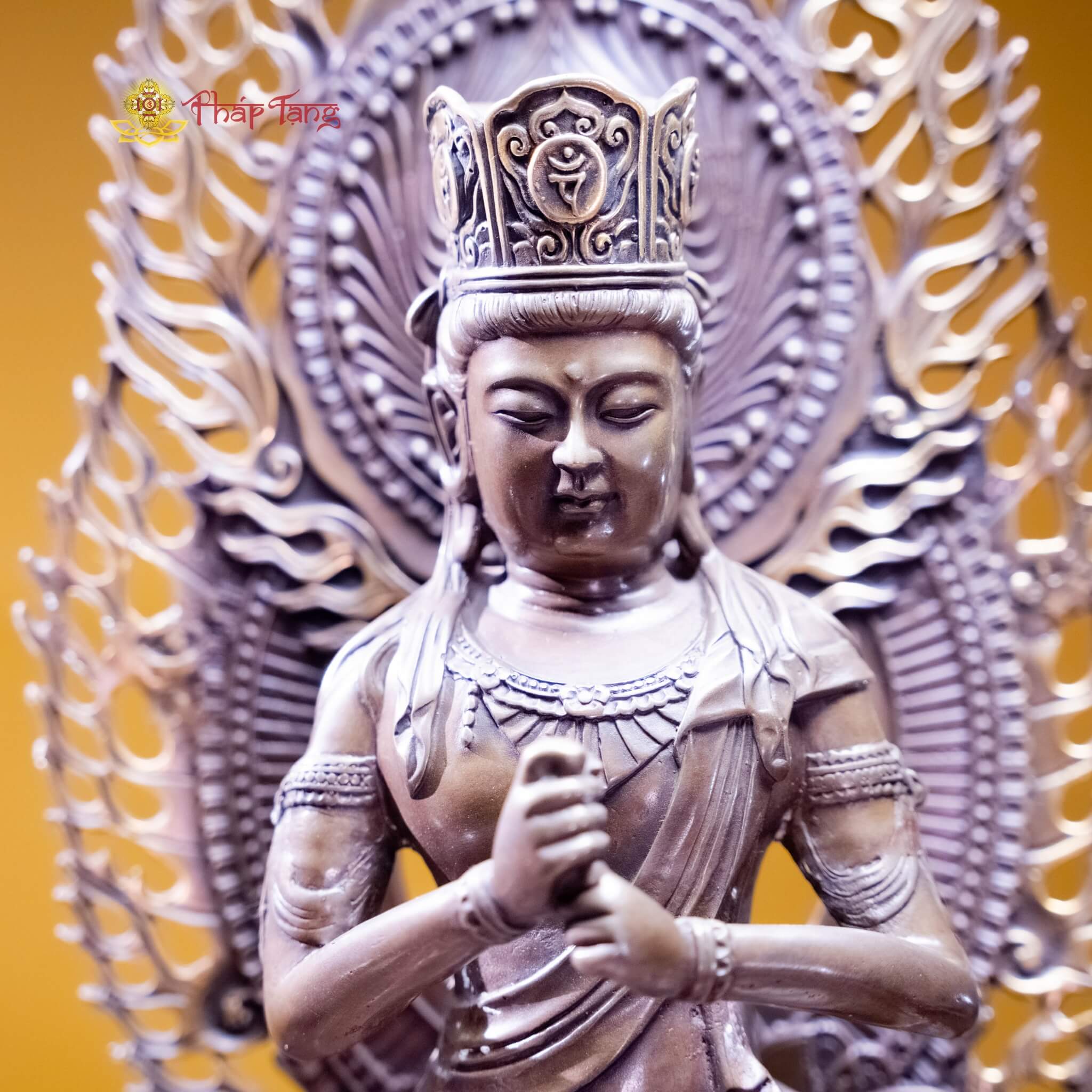 TÔN TƯỢNG ĐỨC PHẬT TỲ LÔ GIÁ NA ĐỒNG VN 40CM