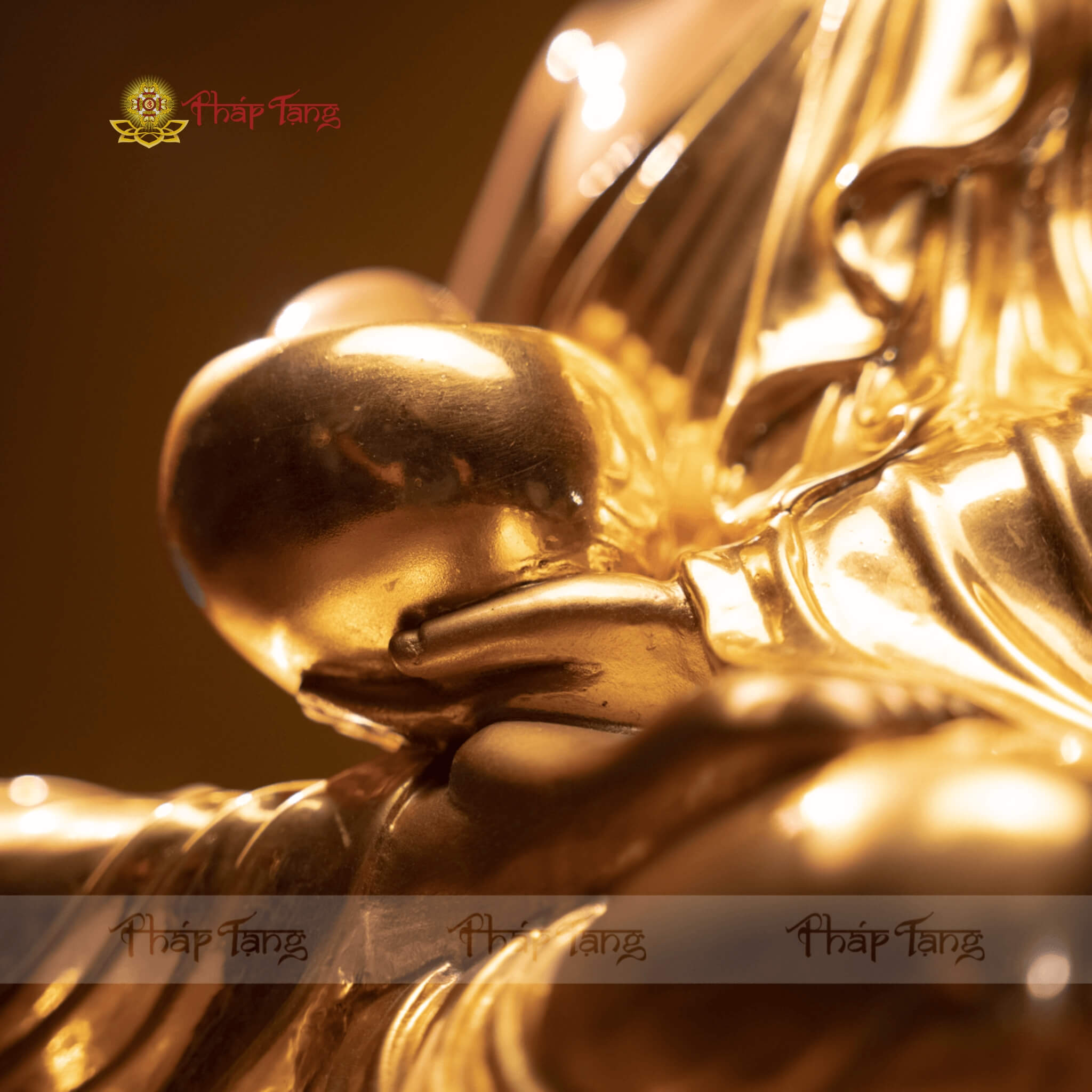 TÔN TƯỢNG THÁNH TĂNG SIVALI ĐỒNG VN DÁT VÀNG 9999 40CM