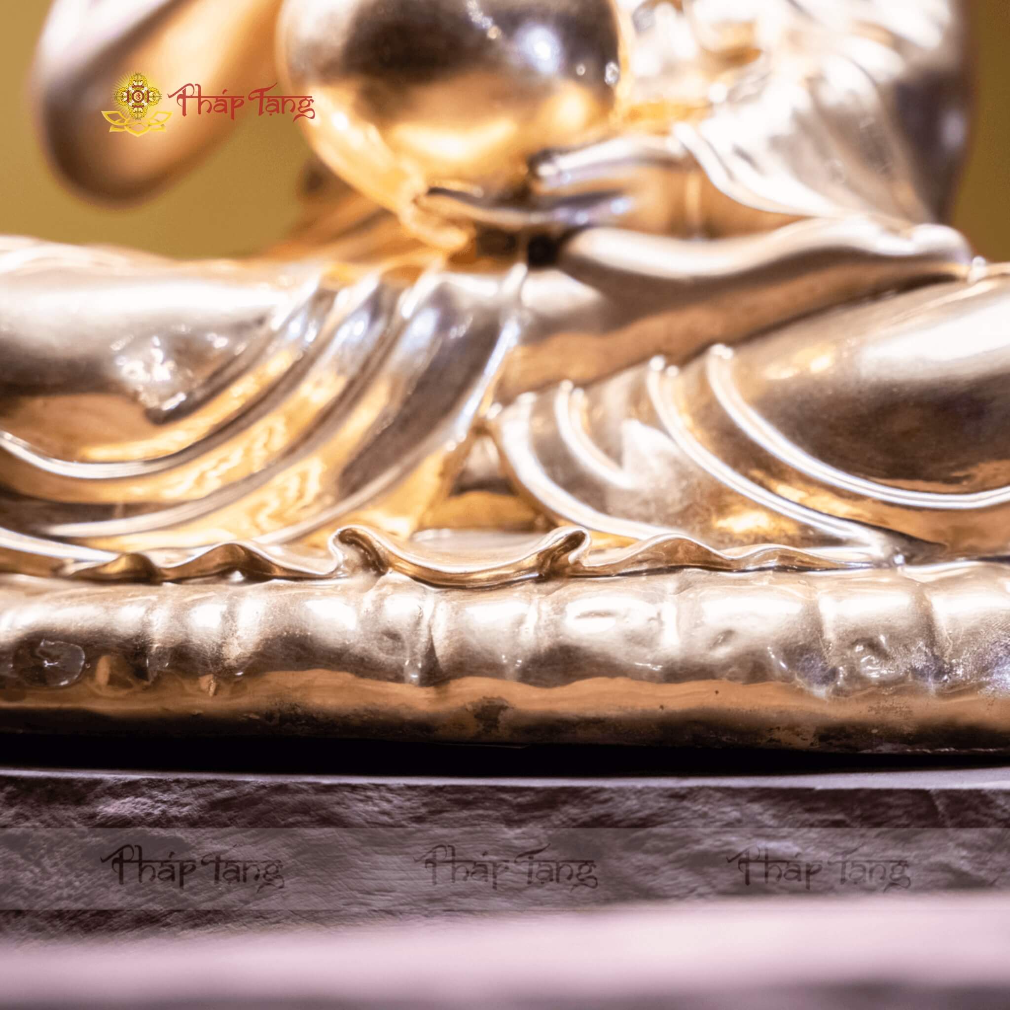 TÔN TƯỢNG THÁNH TĂNG SIVALI ĐỒNG VN DÁT VÀNG 9999 40CM