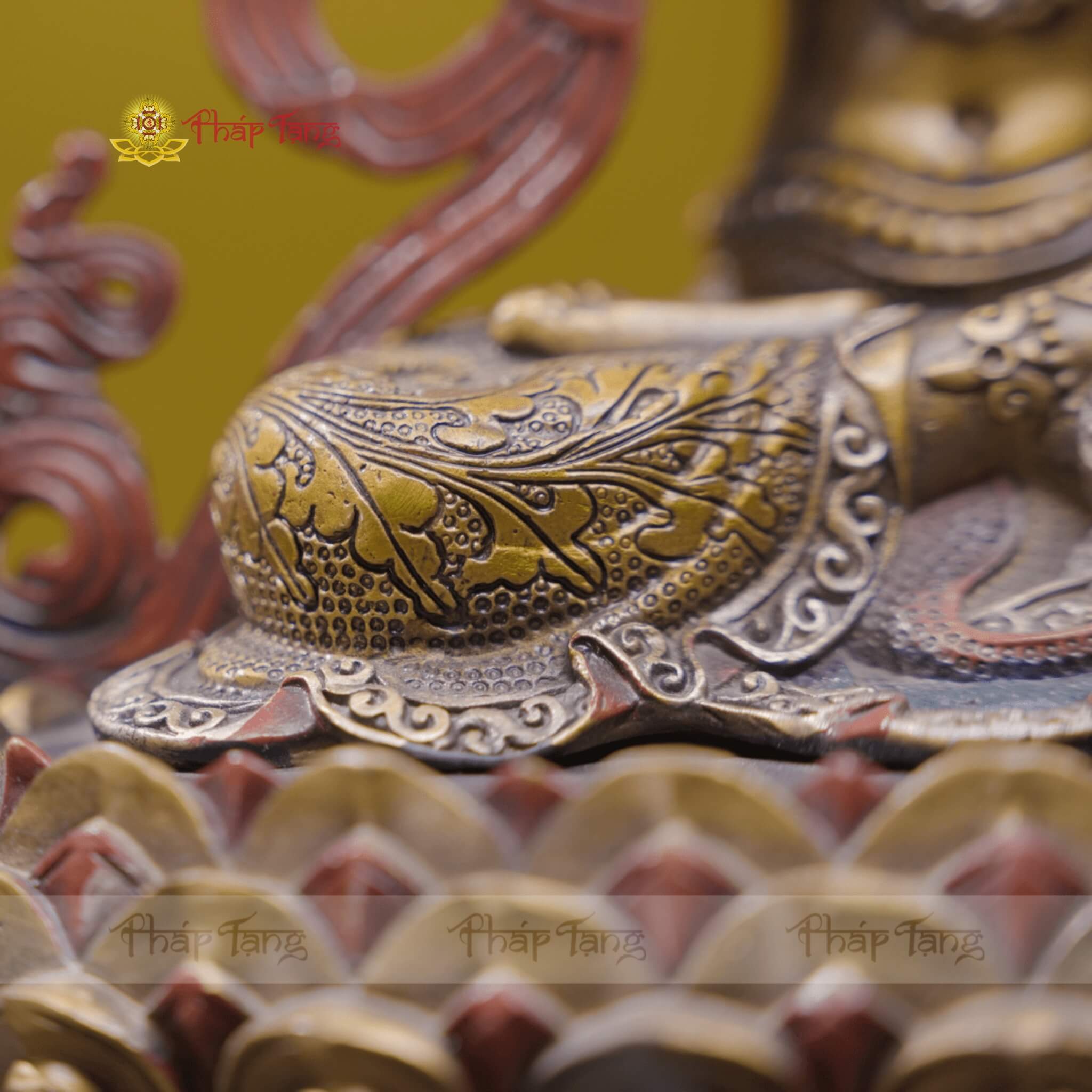 TÔN TƯỢNG VĂN THÙ SƯ LỢI BỒ TÁT ĐỒNG PHÁP LAM 32CM