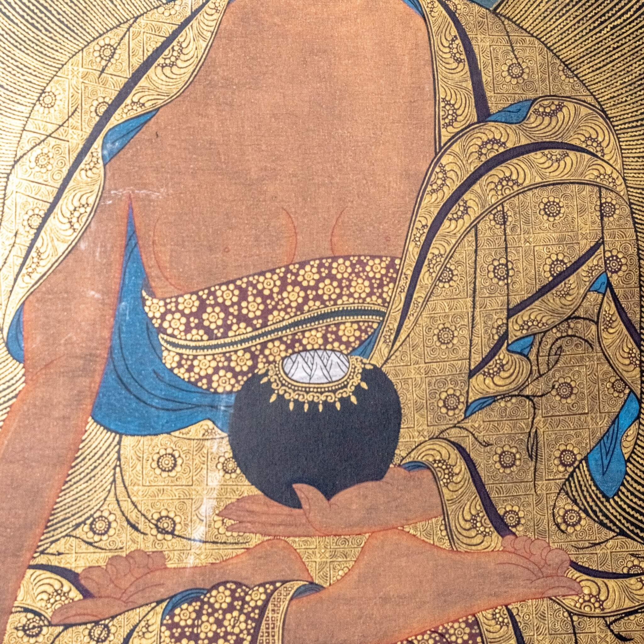 THANGKA ĐỨC BỔN SƯ THÍCH CA 20-30 NĂM SƯU TẦM 110x143CM