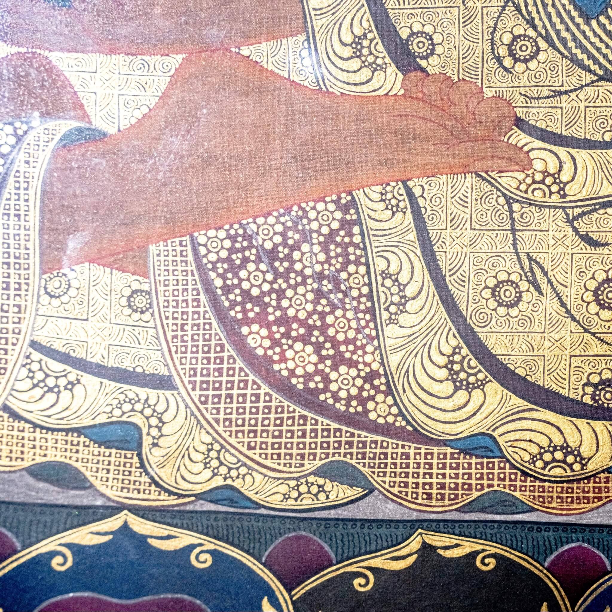 THANGKA ĐỨC BỔN SƯ THÍCH CA 20-30 NĂM SƯU TẦM 110x143CM