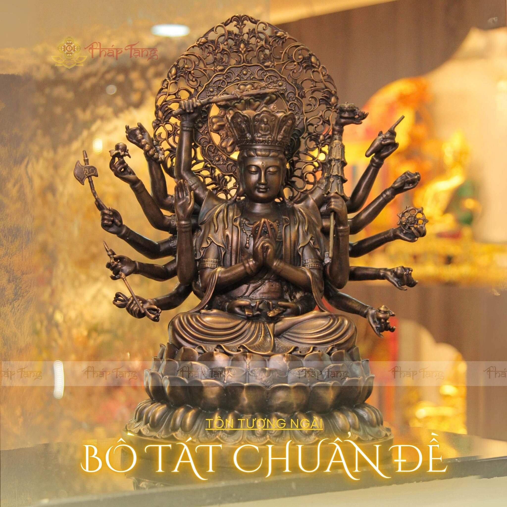 TÔN TƯỢNG CHUẨN ĐỀ BỒ TÁT ĐỒNG VN 40CM