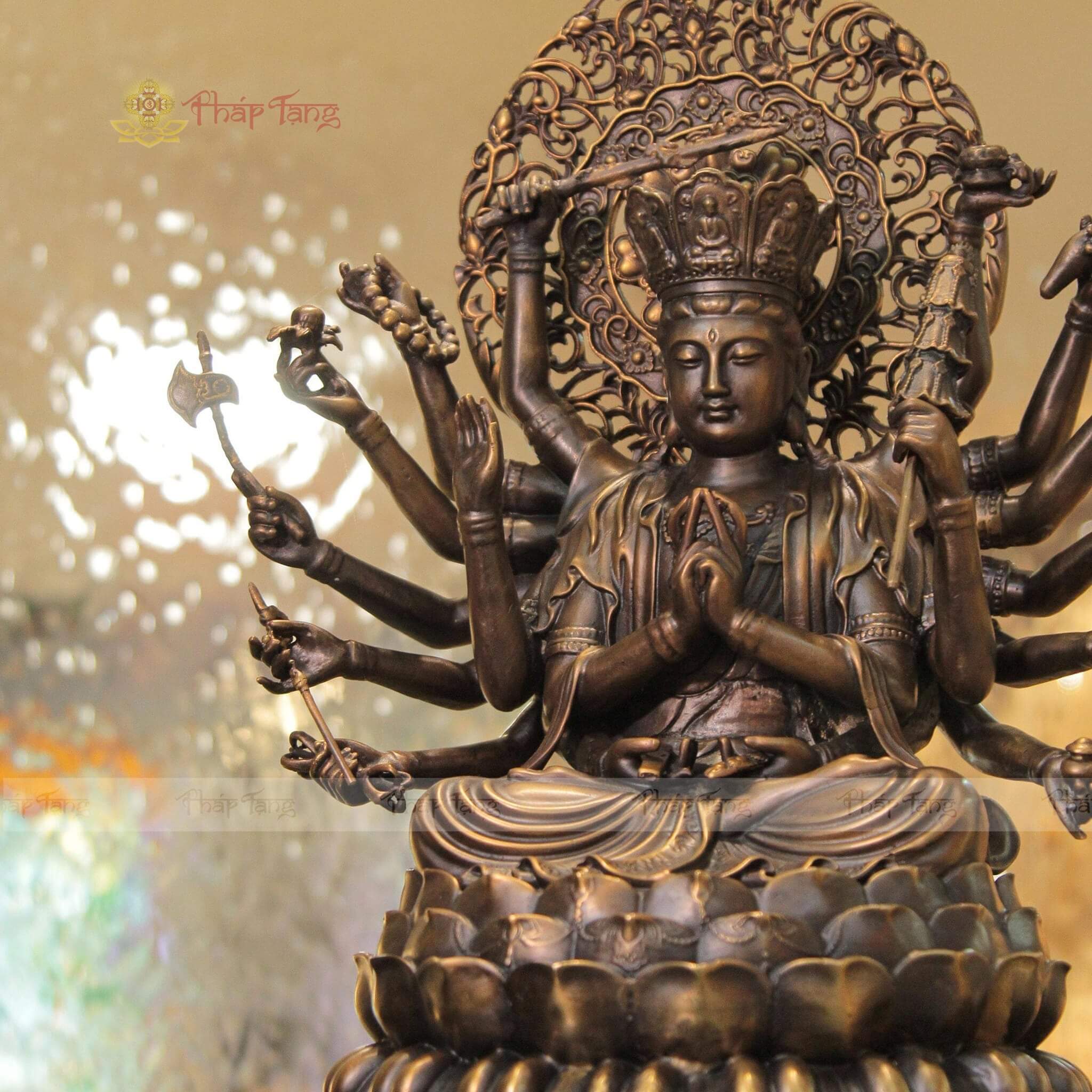 TÔN TƯỢNG CHUẨN ĐỀ BỒ TÁT ĐỒNG VN 40CM