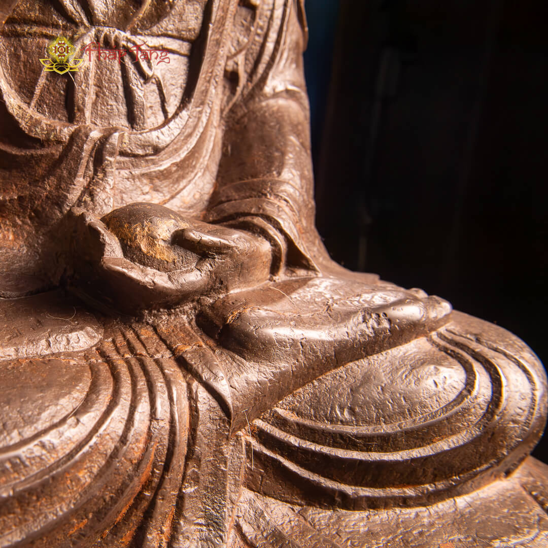 TƯỢNG BỒ TÁT ĐỊA TẠNG ĐÁ CỔ ẤN ĐỘ CAO 60CM