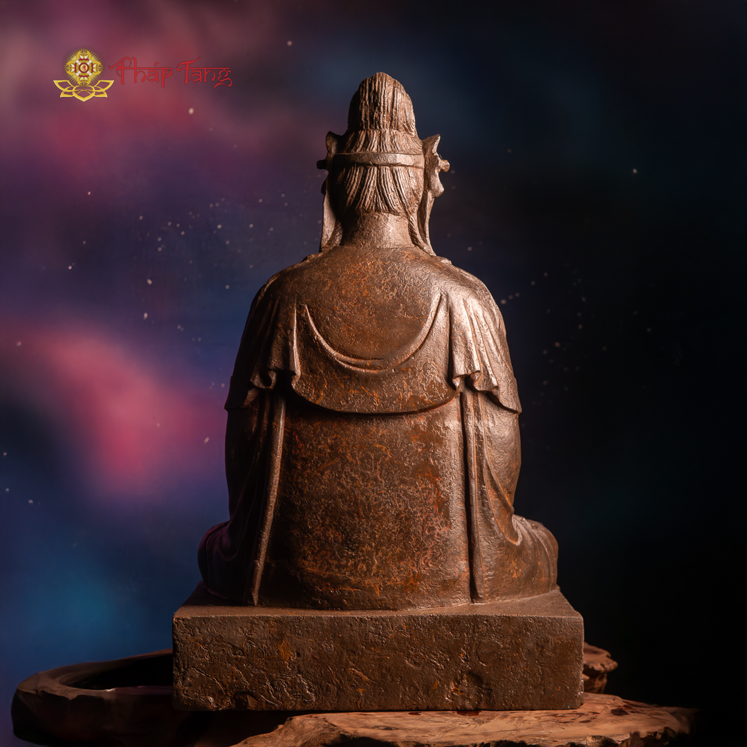 TƯỢNG BỒ TÁT ĐỊA TẠNG ĐÁ CỔ ẤN ĐỘ CAO 60CM