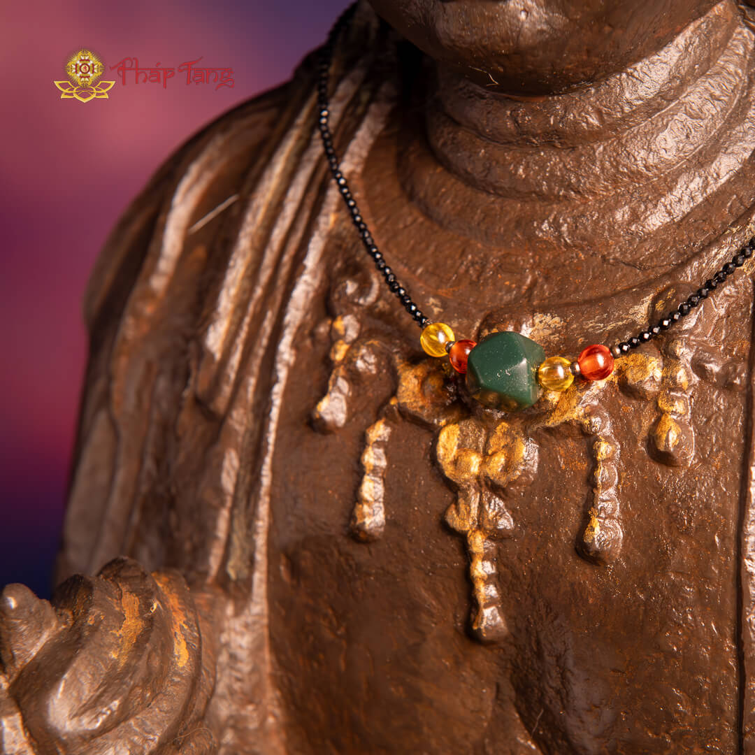 TƯỢNG BỒ TÁT ĐỊA TẠNG ĐÁ CỔ ẤN ĐỘ CAO 60CM