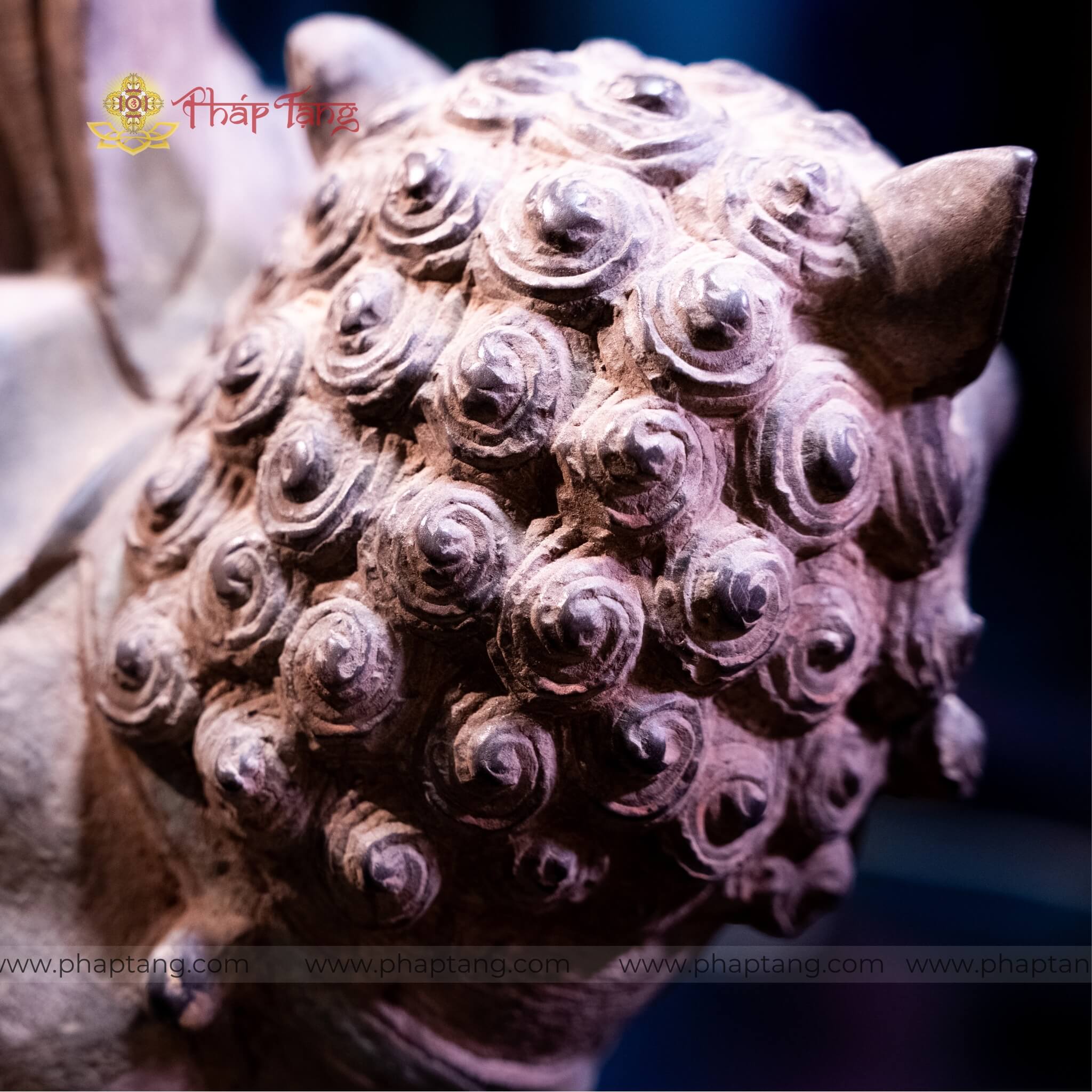 TƯỢNG BỒ TÁT VĂN THÙ ĐÁ CỔ ẤN ĐỘ CAO 67CM