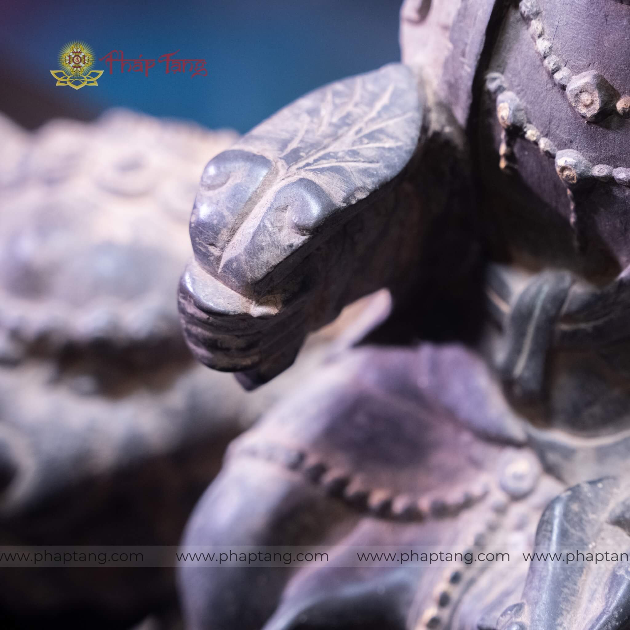 TƯỢNG BỒ TÁT VĂN THÙ ĐÁ CỔ ẤN ĐỘ CAO 67CM