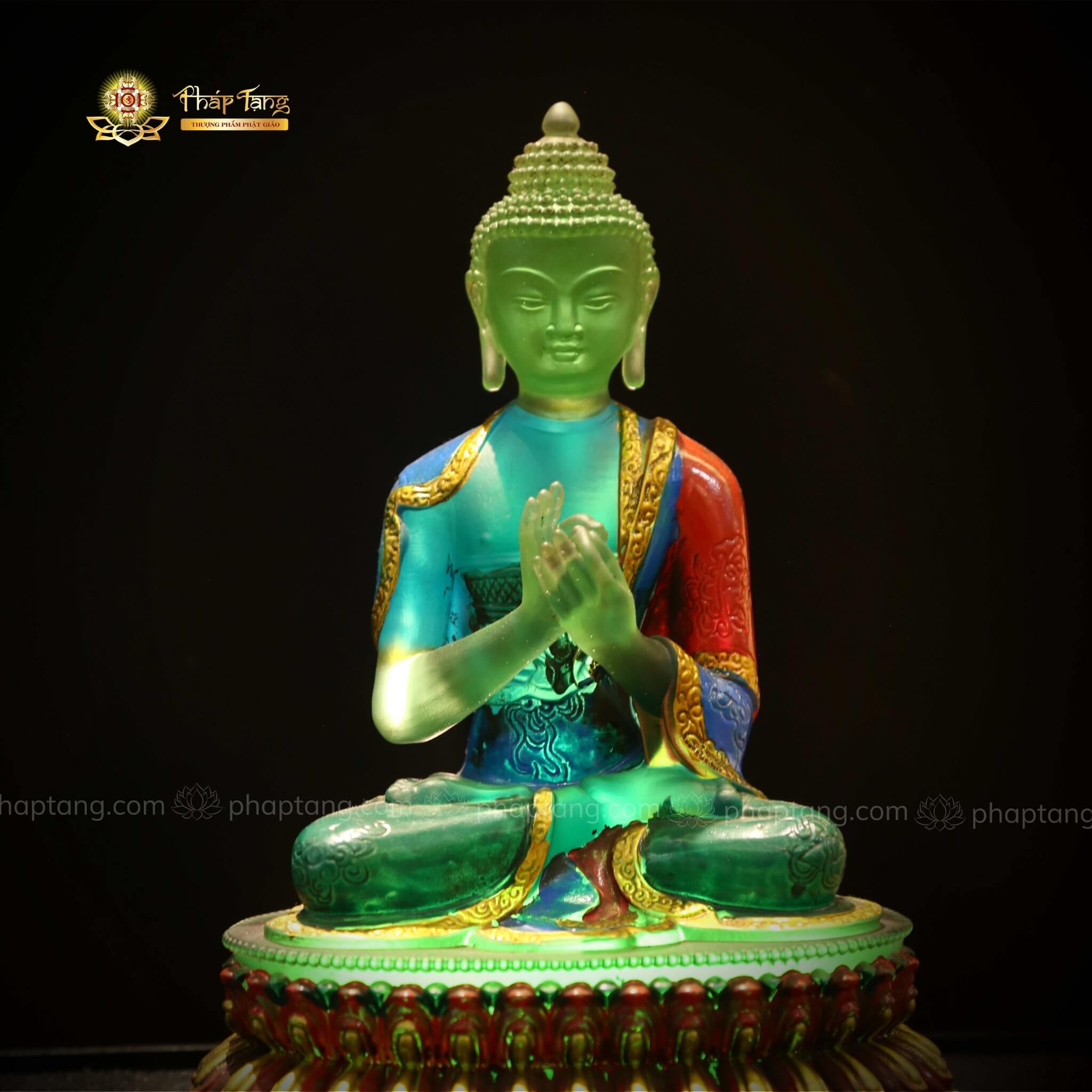 TƯỢNG BỔN SƯ THÍCH CA LƯU LY XANH 23CM