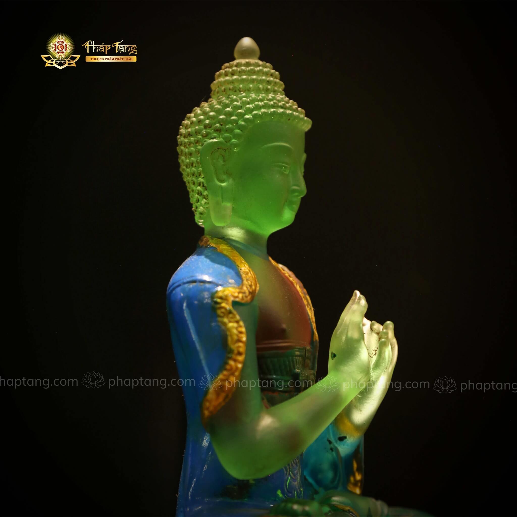 TƯỢNG BỔN SƯ THÍCH CA LƯU LY XANH 23CM