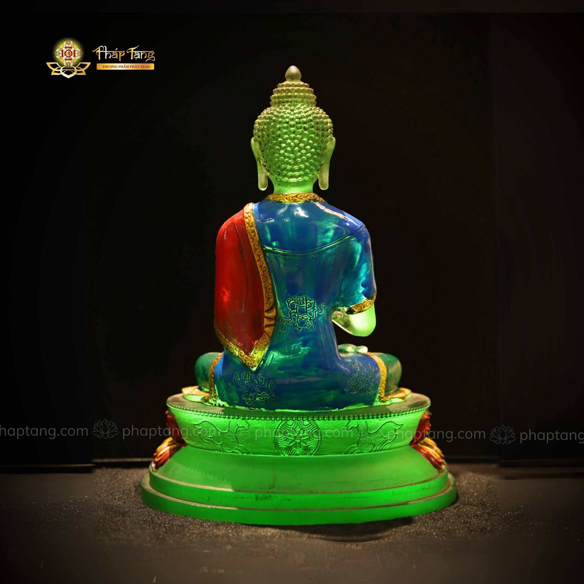 TƯỢNG BỔN SƯ THÍCH CA LƯU LY XANH 23CM