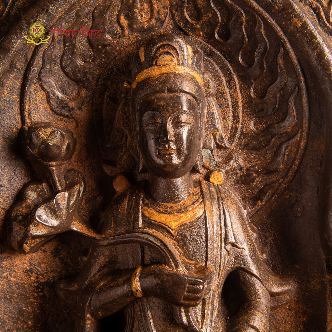 BỒ TÁT ĐẠI THẾ CHÍ ĐÁ CỔ XƯA QUÝ CAO 71CM