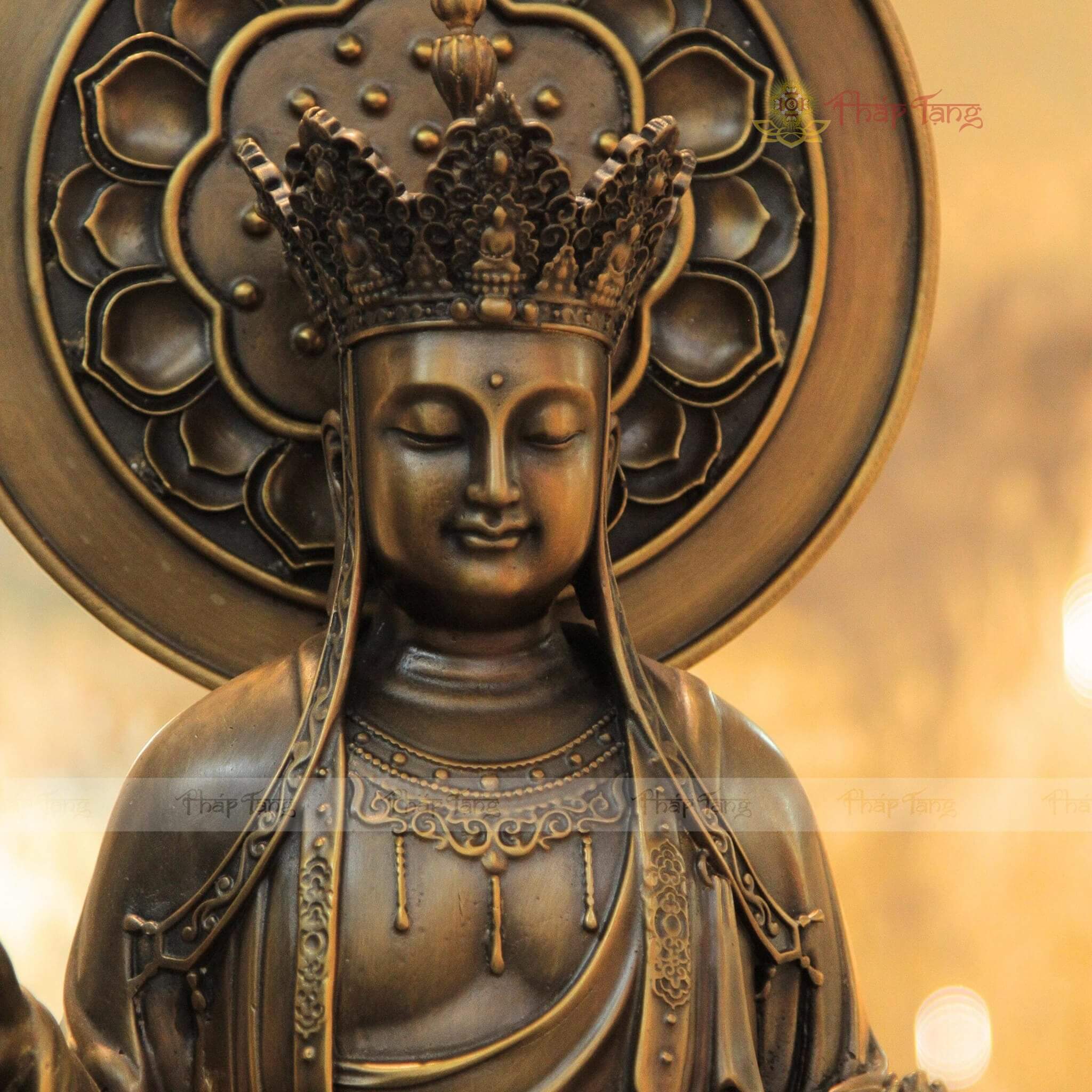 TÔN TƯỢNG ĐỊA TẠNG VƯƠNG BỒ TÁT ĐỒNG VN 50CM