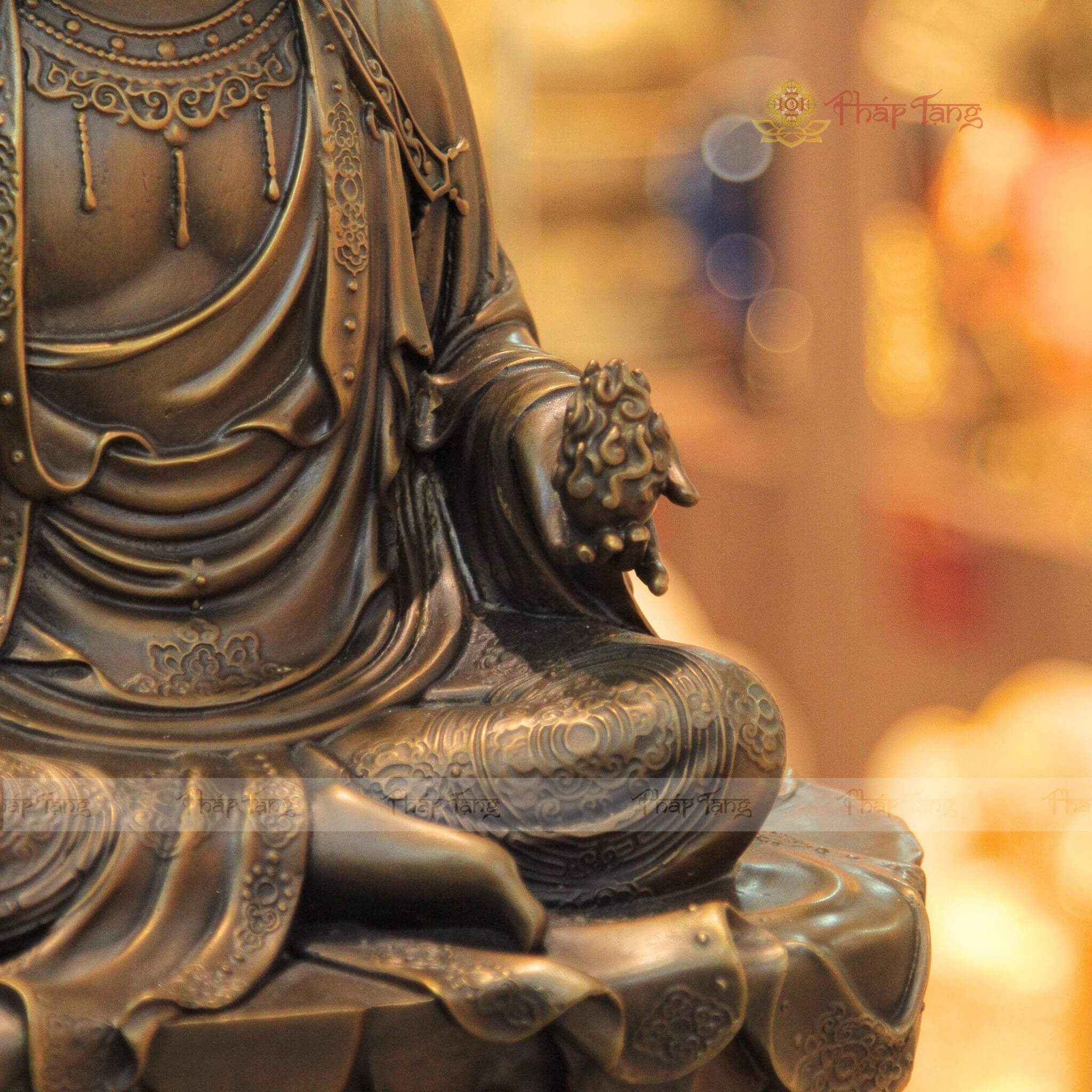 TÔN TƯỢNG ĐỊA TẠNG VƯƠNG BỒ TÁT ĐỒNG VN 50CM