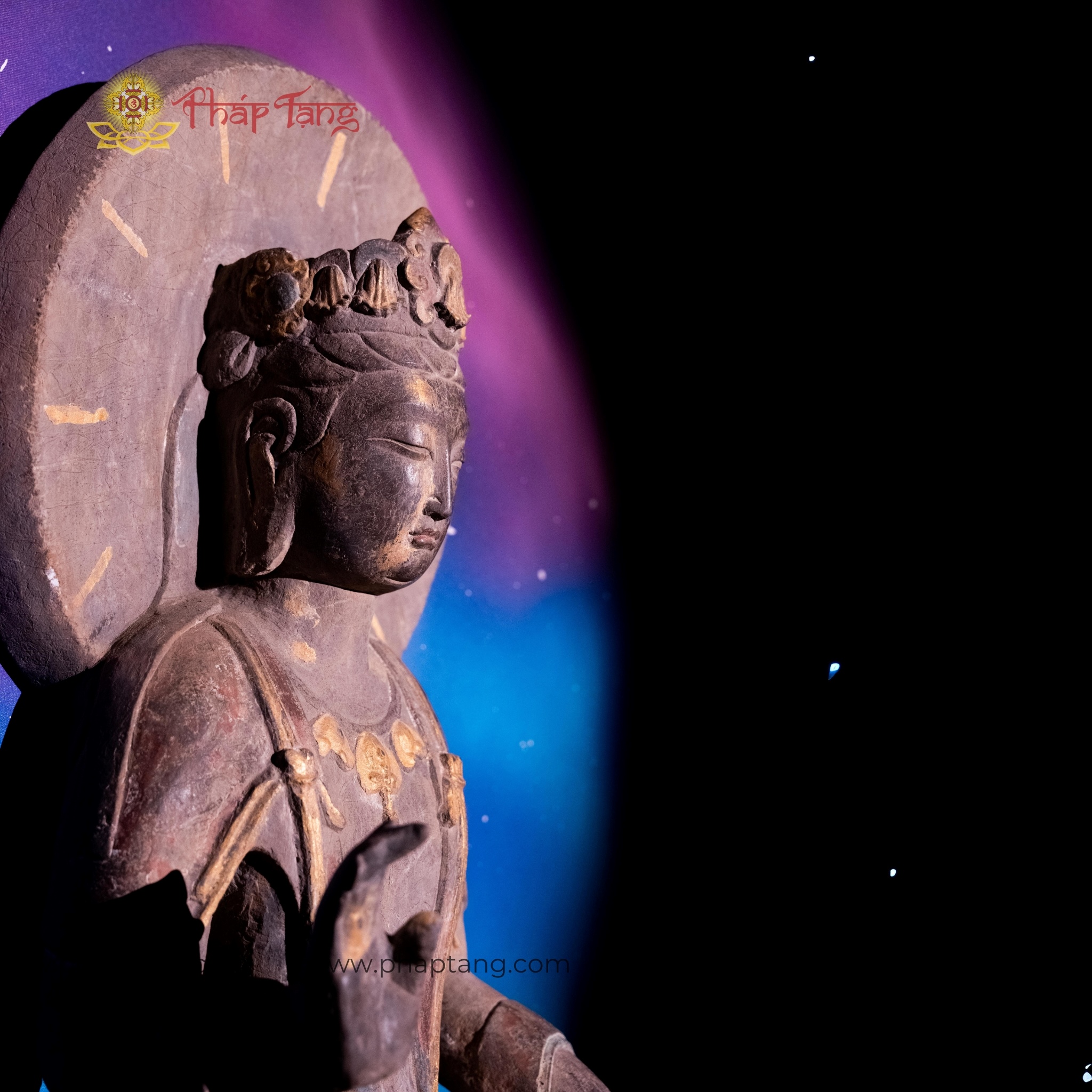 TƯỢNG ĐỨC BỔN SƯ HÀO QUANG ĐÁ CỔ ẤN ĐỘ CAO 68CM