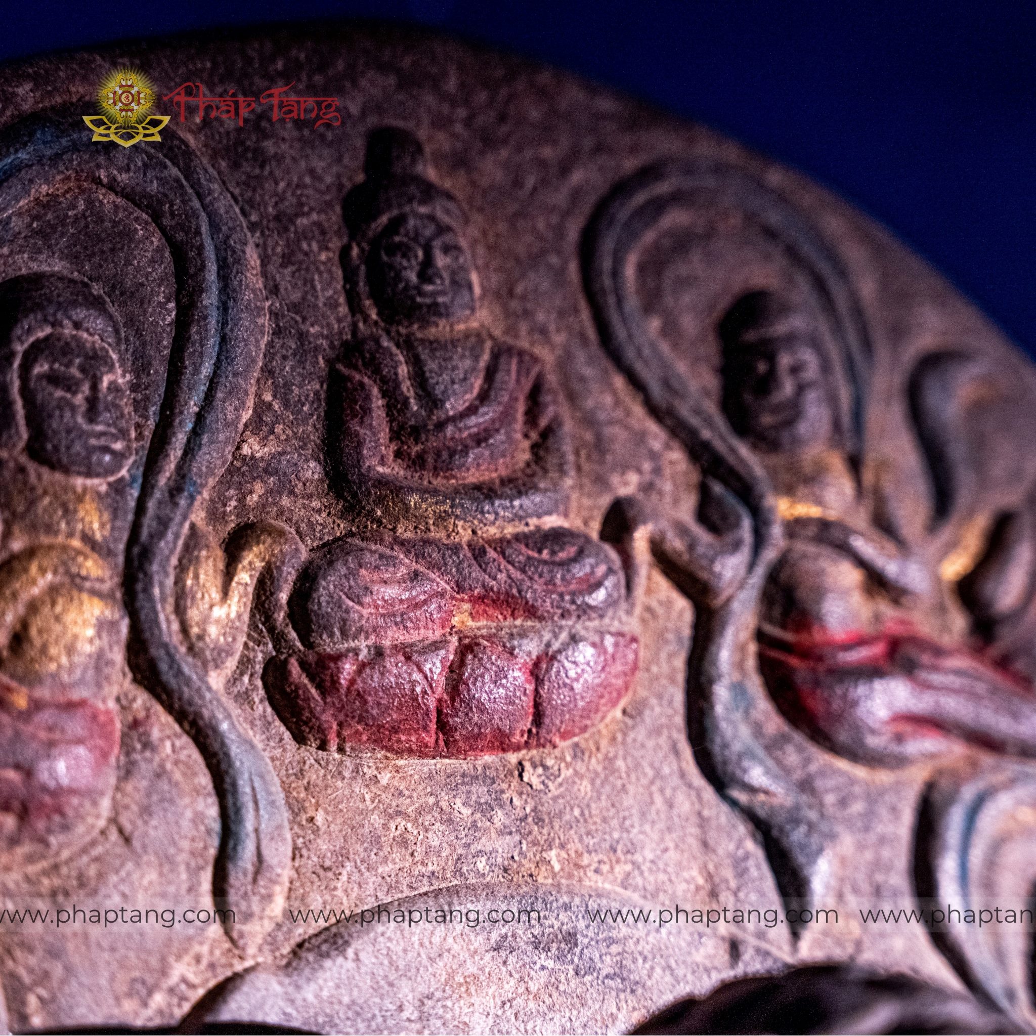 TƯỢNG ĐỨC TỪ PHỤ A DI ĐÀ DÁNG ĐỨNG ĐÁ CỔ ẤN ĐỘ CAO 105CM