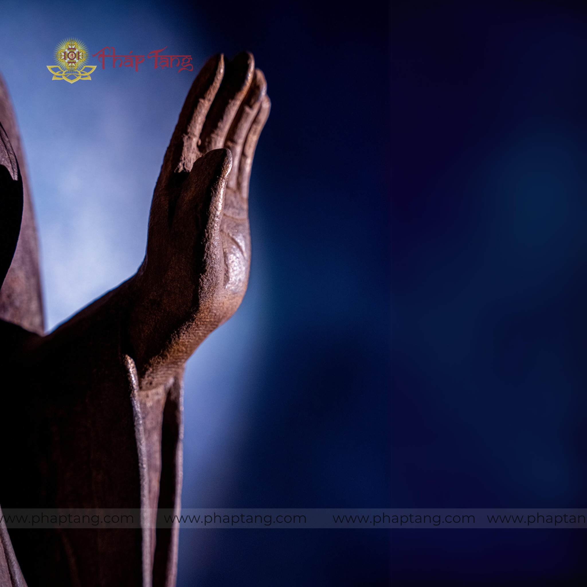 TƯỢNG ĐỨC TỪ PHỤ A DI ĐÀ DÁNG ĐỨNG ĐÁ CỔ ẤN ĐỘ CAO 105CM