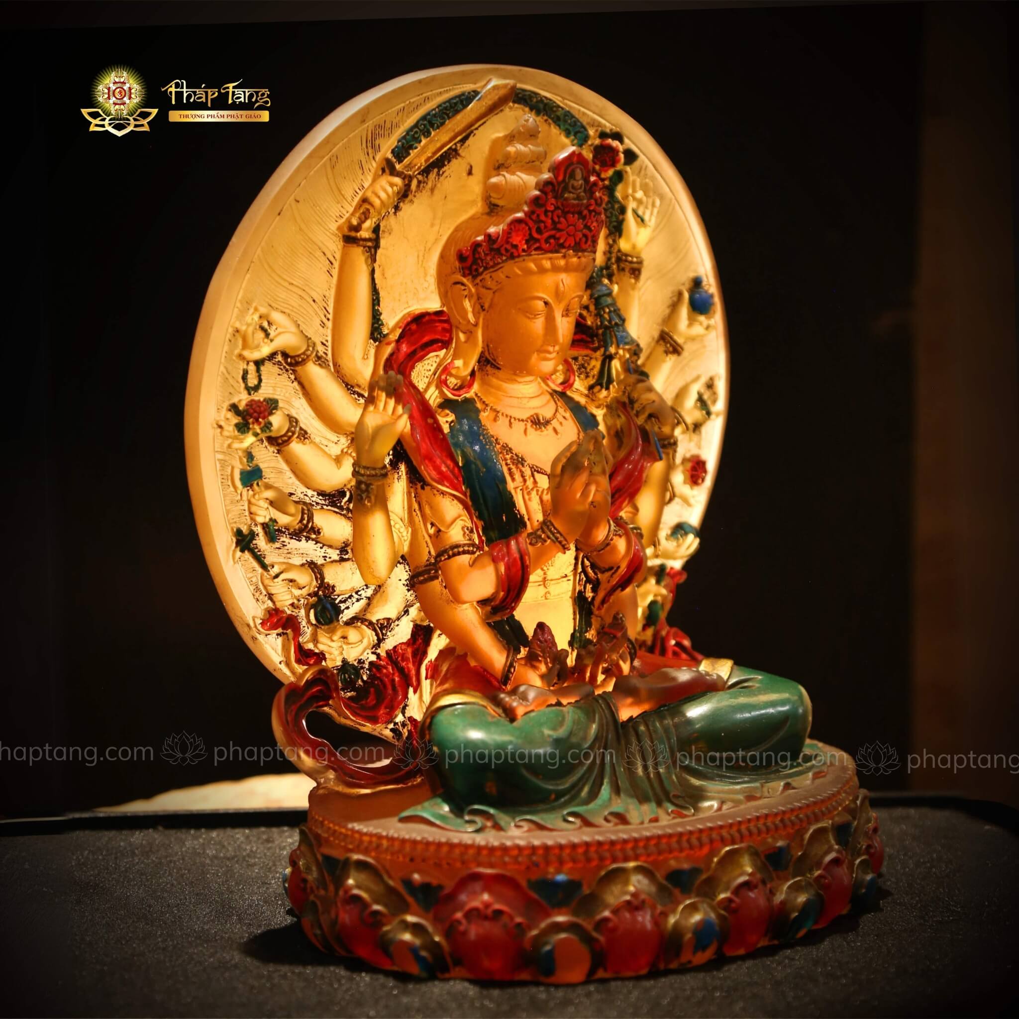 BỒ TÁT CHUẨN ĐỀ LƯU LY XƯA 22CM