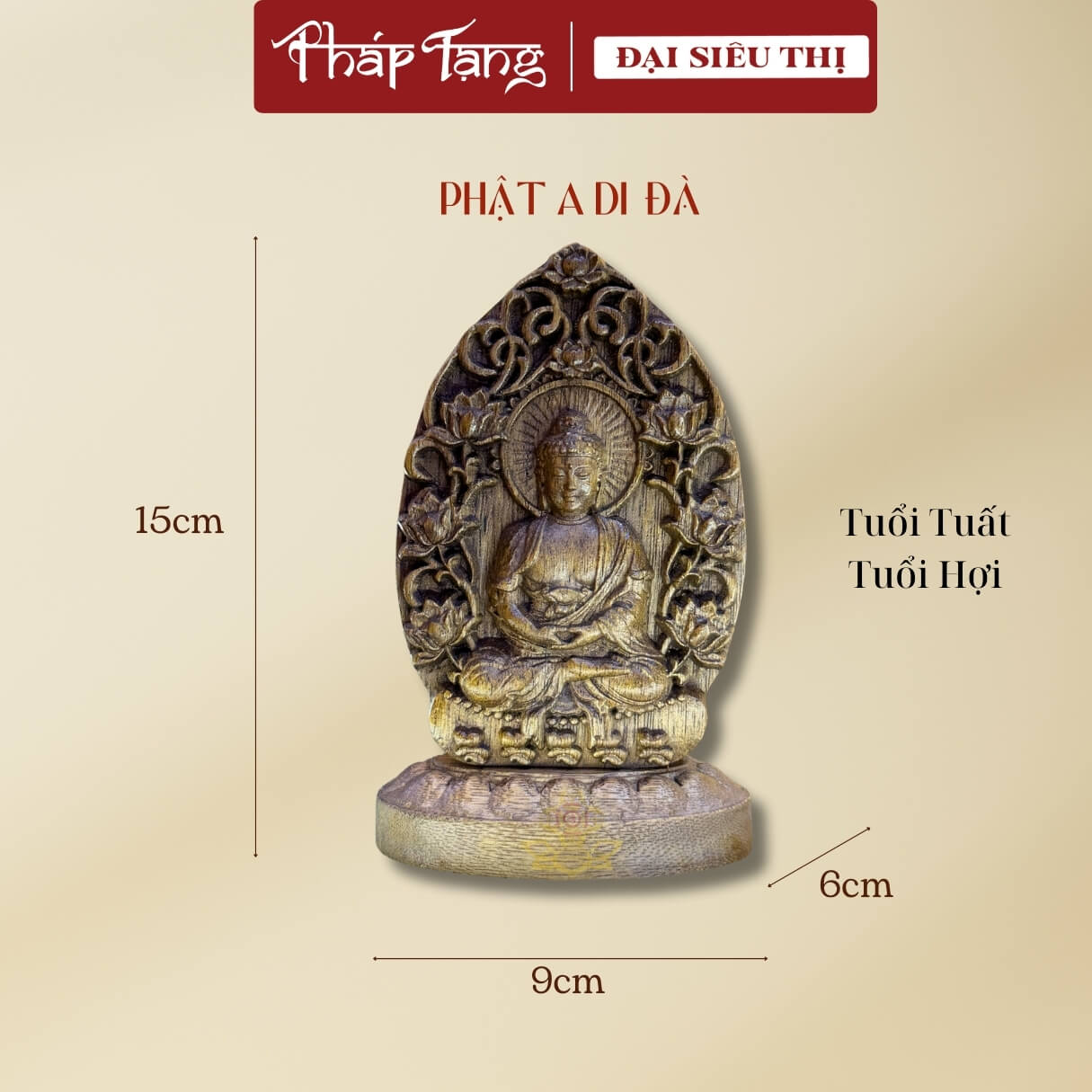 Tượng Phật Bản Mệnh Trầm Hương - Bình An & May Mắn Trên Mọi Nẻo Đường