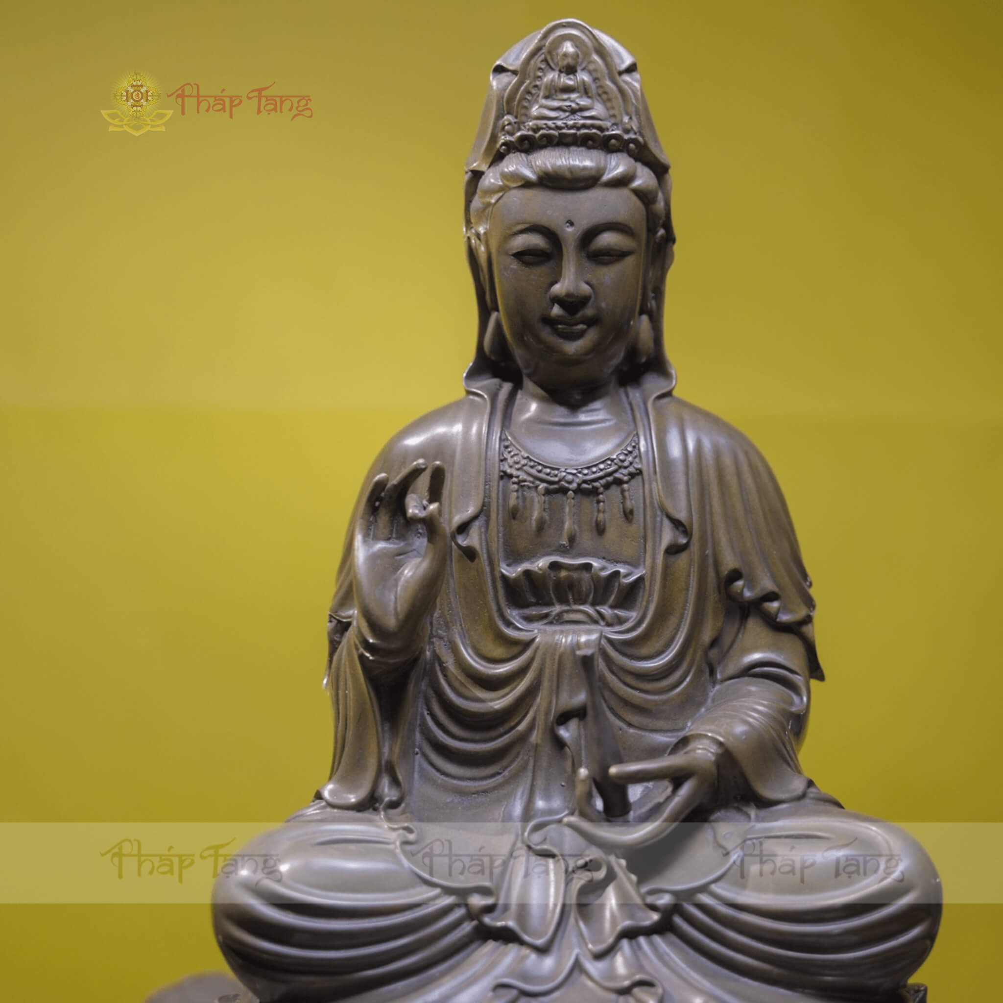 TÔN TƯỢNG QUAN THẾ ÂM BỒ TÁT ĐỒNG VN 40CM