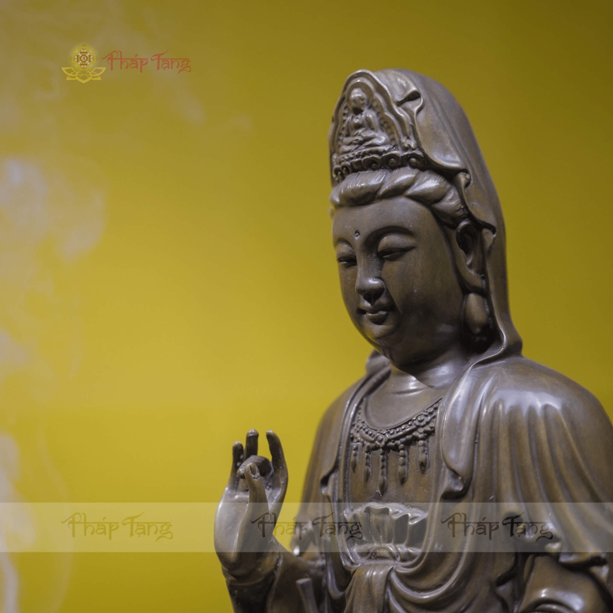 TÔN TƯỢNG QUAN THẾ ÂM BỒ TÁT ĐỒNG VN 40CM