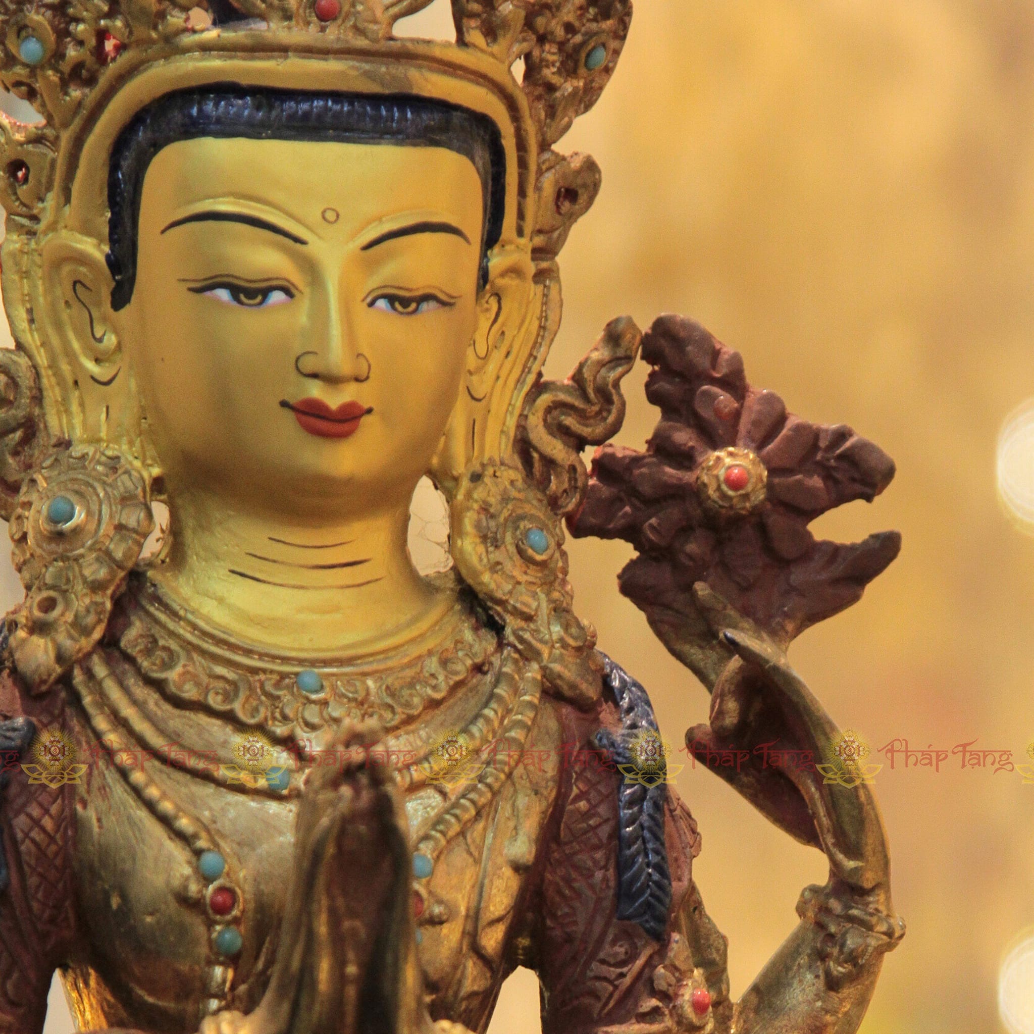 BỒ TÁT QUAN ÂM TỨ THỦ ĐỒNG NEPAL 33CM