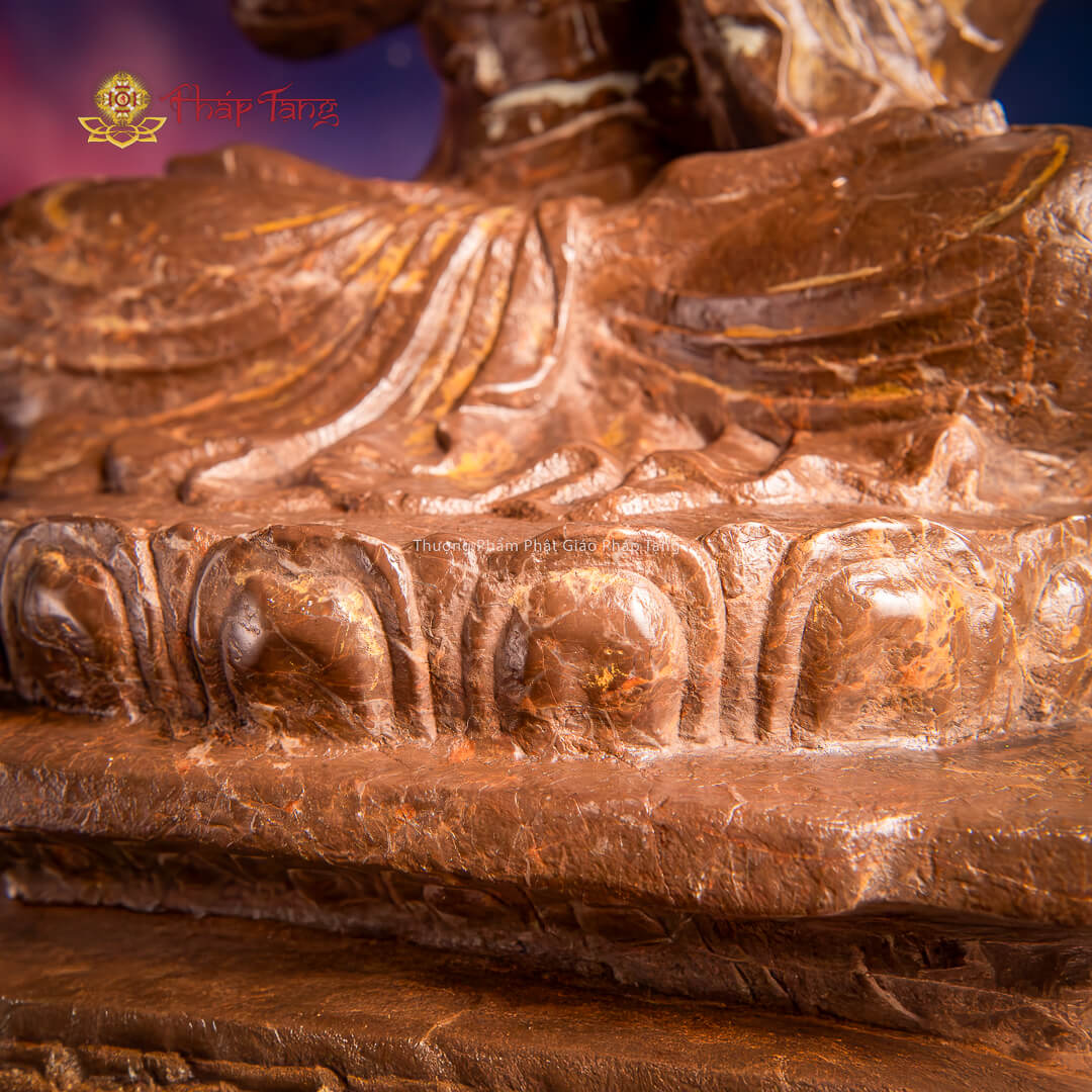 TƯỢNG ĐỨC PHẬT TỲ LÔ GIÁ NA ĐÁ XANH CỔ CAO 60CM