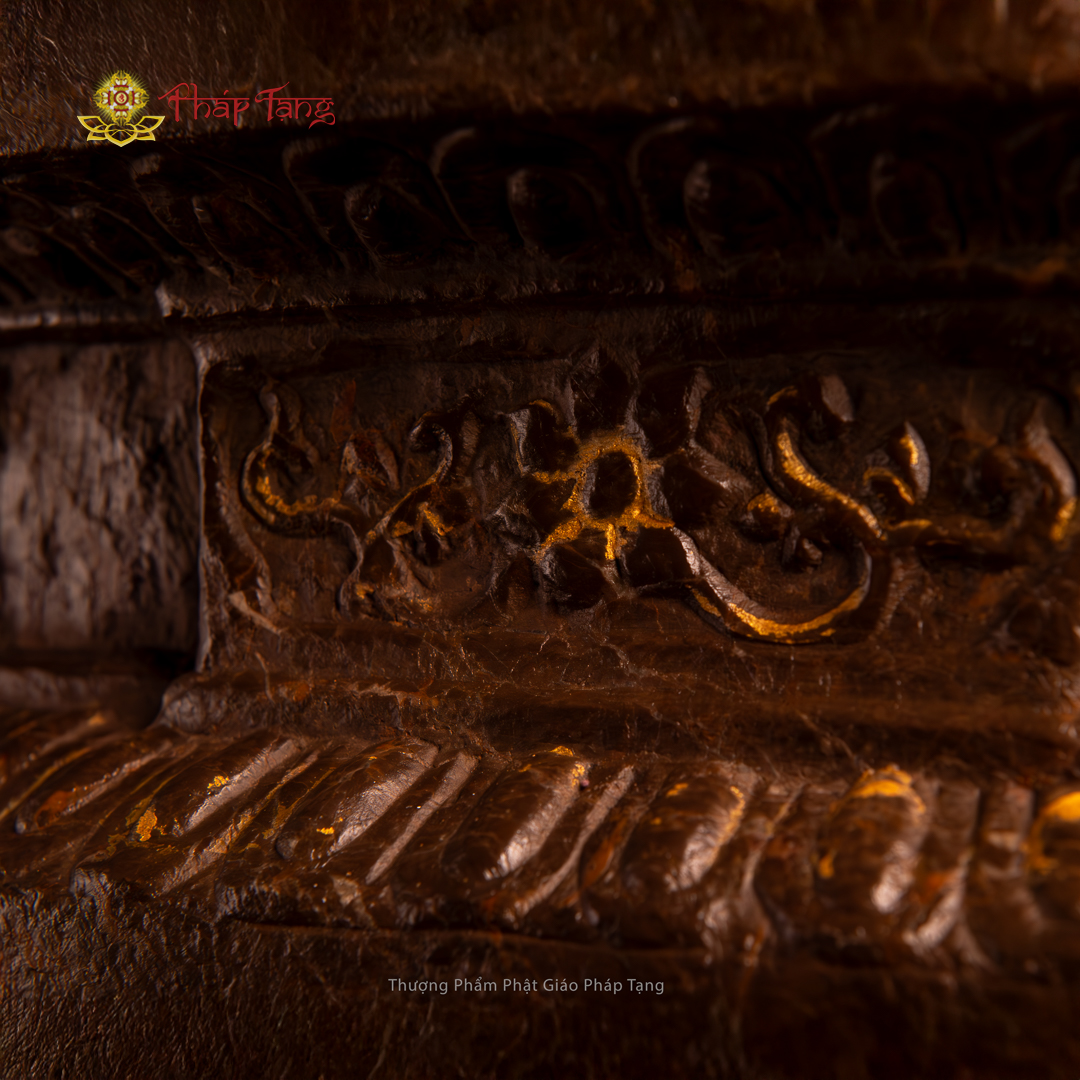 TƯỢNG ĐỨC PHẬT TỲ LÔ GIÁ NA ĐÁ XANH CỔ CAO 60CM