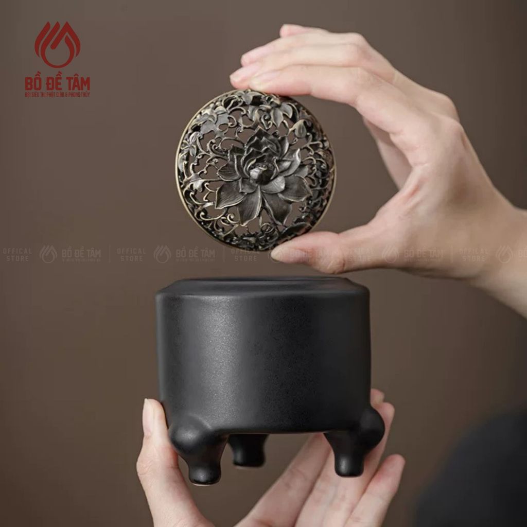 Lư Điện Xông Trầm Gốm Cao Cấp Siêu Thị Bồ Đề Tâm - Nóng Nhanh, An Toàn, Tiện Lợi