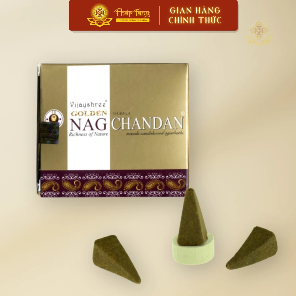 Nhang Nụ Tinh Dầu Gỗ Chiên Đàn Ấn Độ Golden Nag Chandan Masala | PHÁP TẠNG