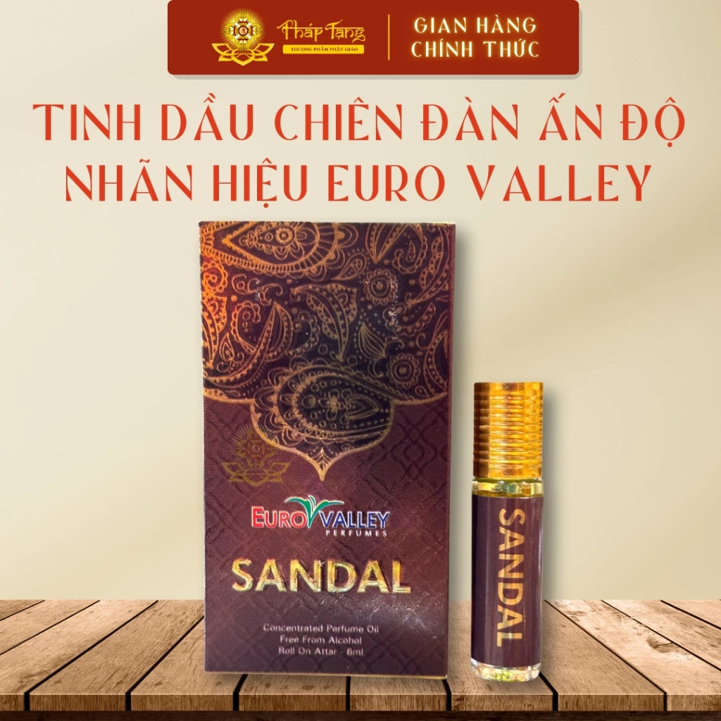 Tinh Dầu Chiên Đàn Ấn Độ Euro Valley 6ml - Tinh Dầu Đẳng Cấp Từ Ấn Độ