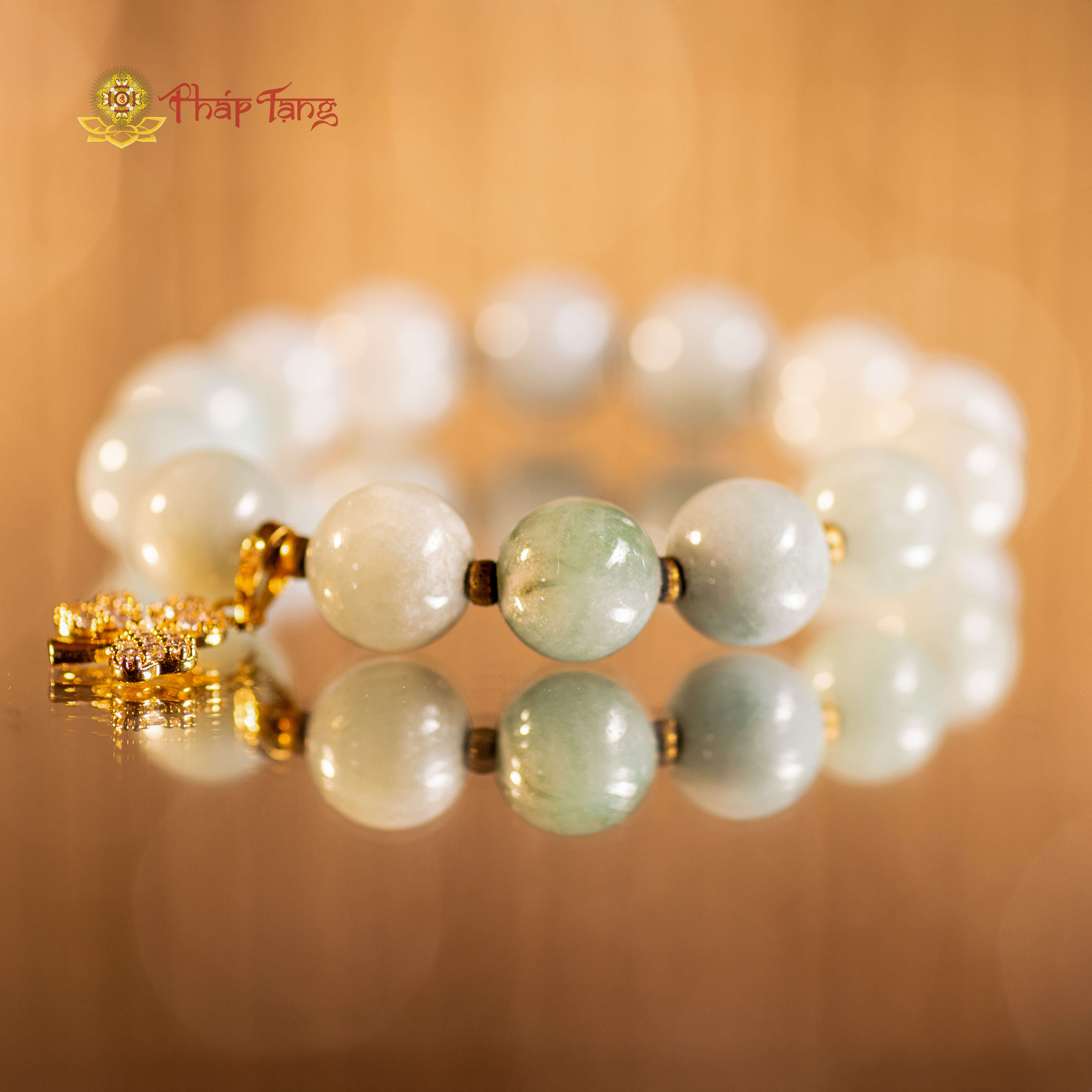 VÒNG ĐEO TAY PHỈ THUÝ MYANMAR LU THỐNG MIX CHARM VÀNG - PHÁP TẠNG