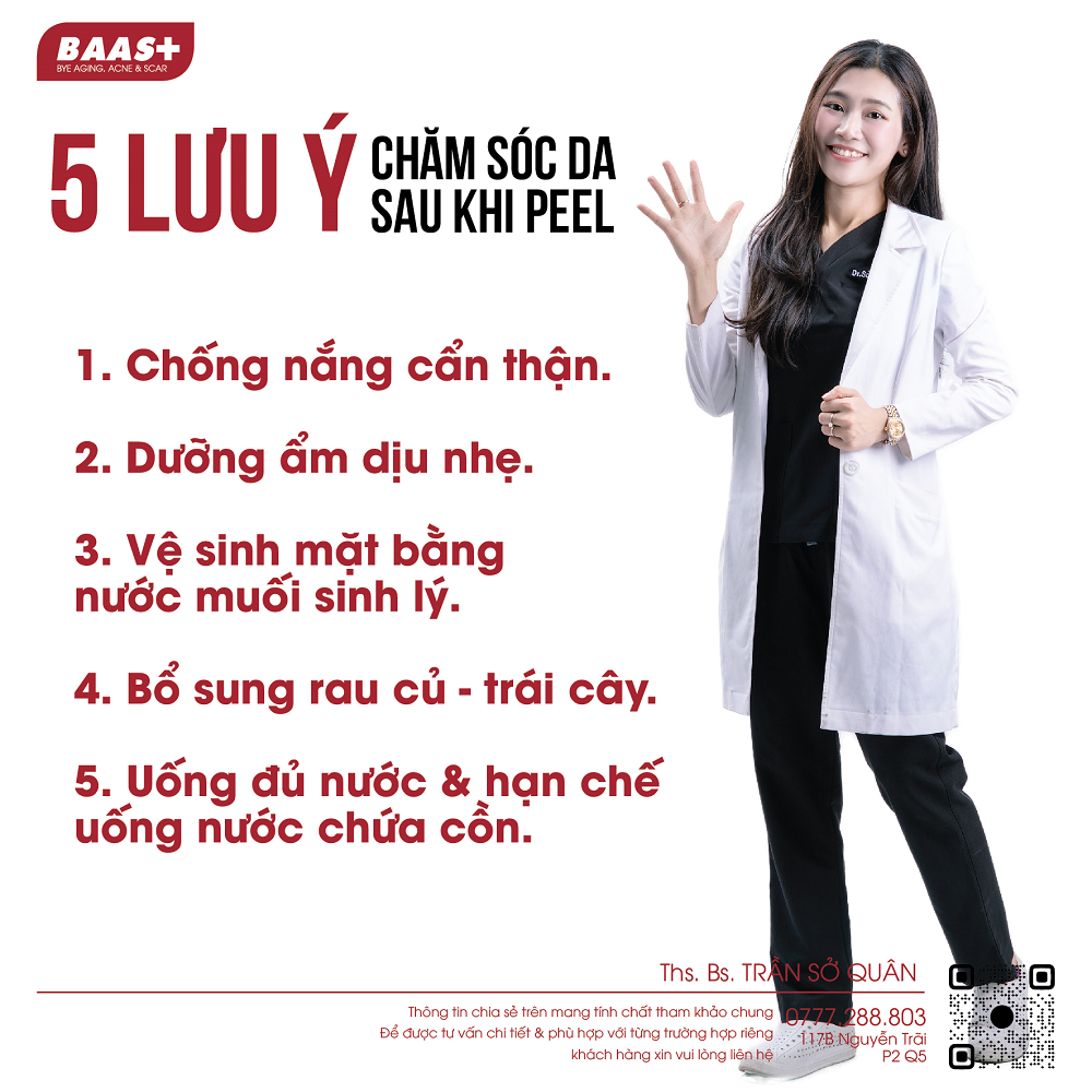 5 Lưu ý chăm sóc da sau khi Peel