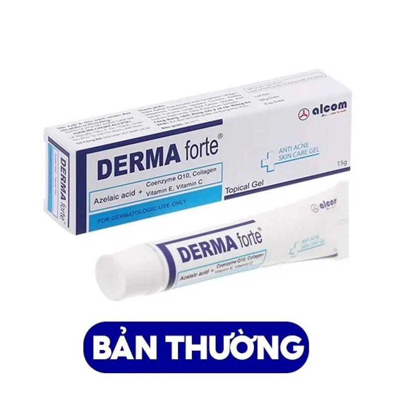 GEL Hỗ Trợ Làm Mờ Sẹo, Ngừa Thâm, Ngừa Tái Phát Mụn, Sạch Bã Nhờn (Bản Thường) - DERMA-FORTE (15g)