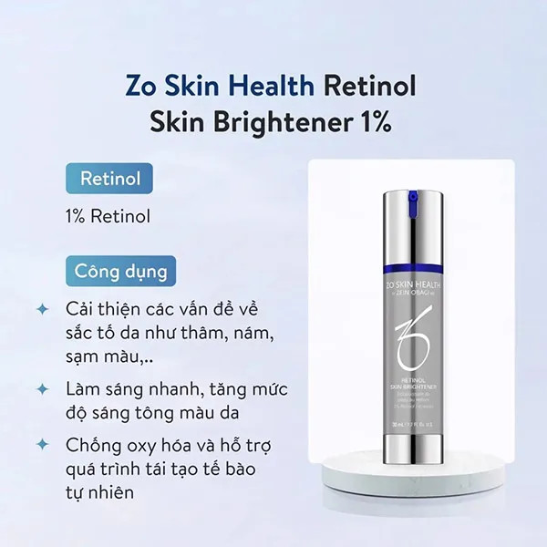 ZO Kem Dưỡng Trắng Da - RETINOL SKIN BRIGHTENER 1% (30ml/50ml)