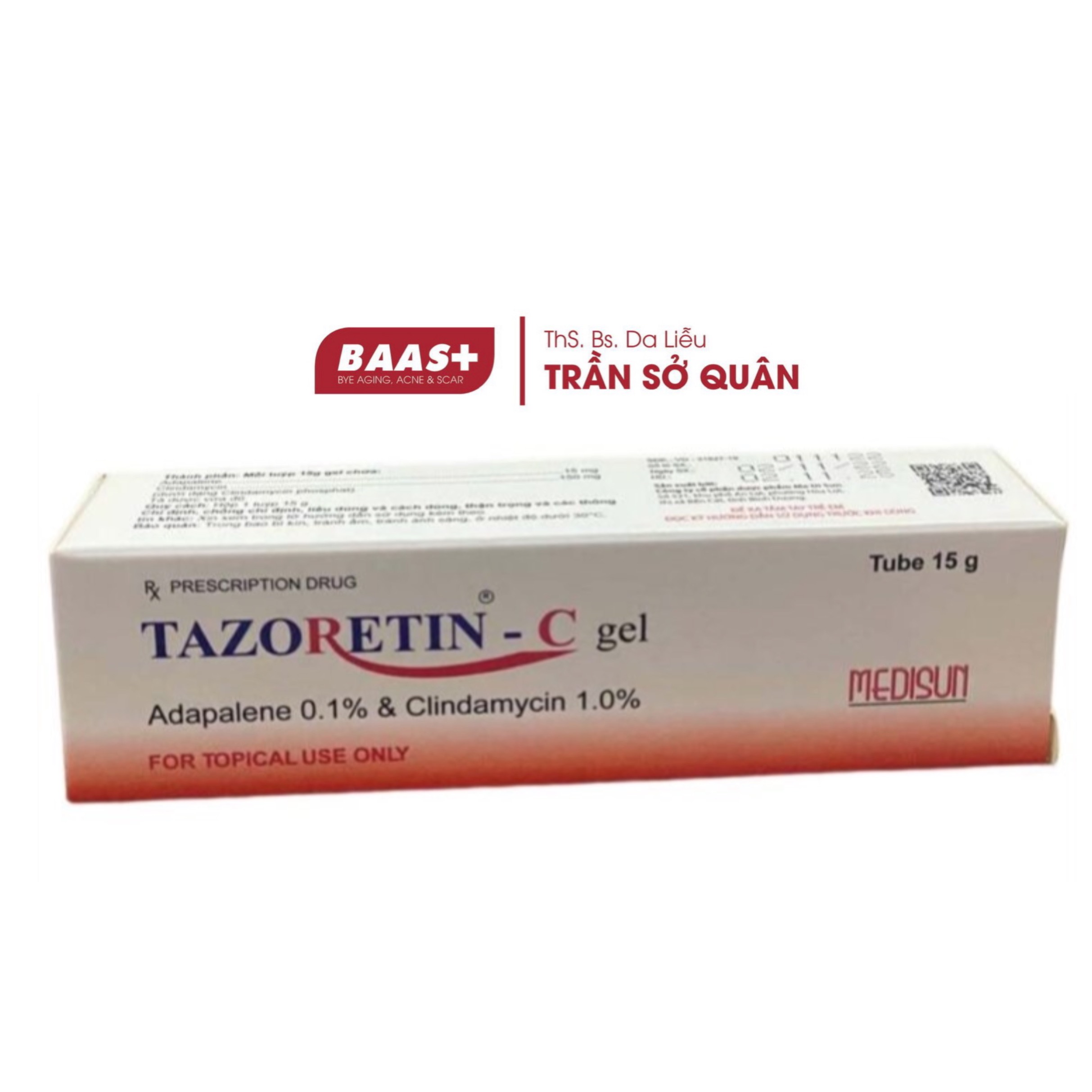 Kem Bôi Điều Trị Mụn Trứng Cá - TAZORETIN C (15g)