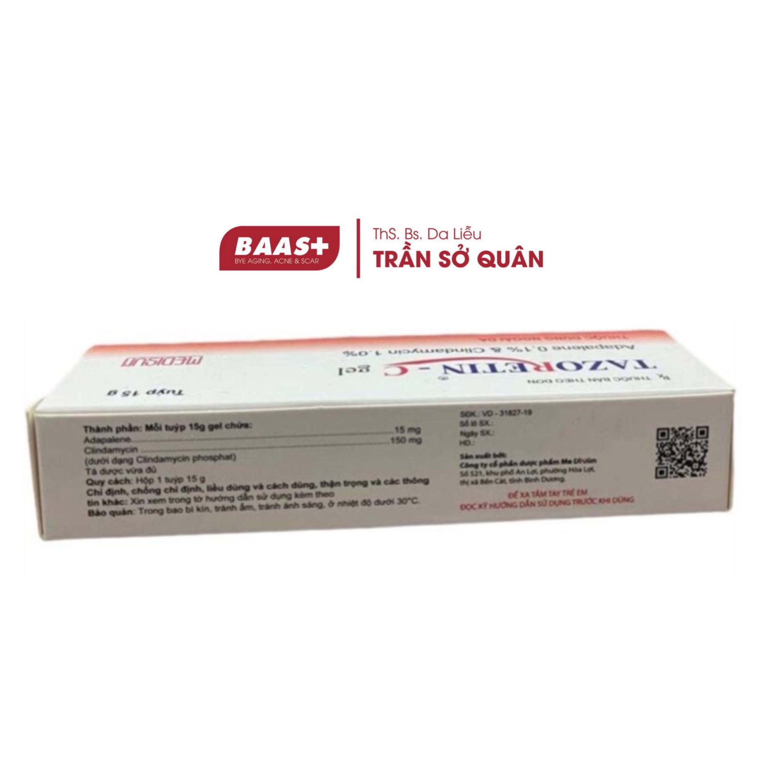 Kem Bôi Điều Trị Mụn Trứng Cá - TAZORETIN C (15g)
