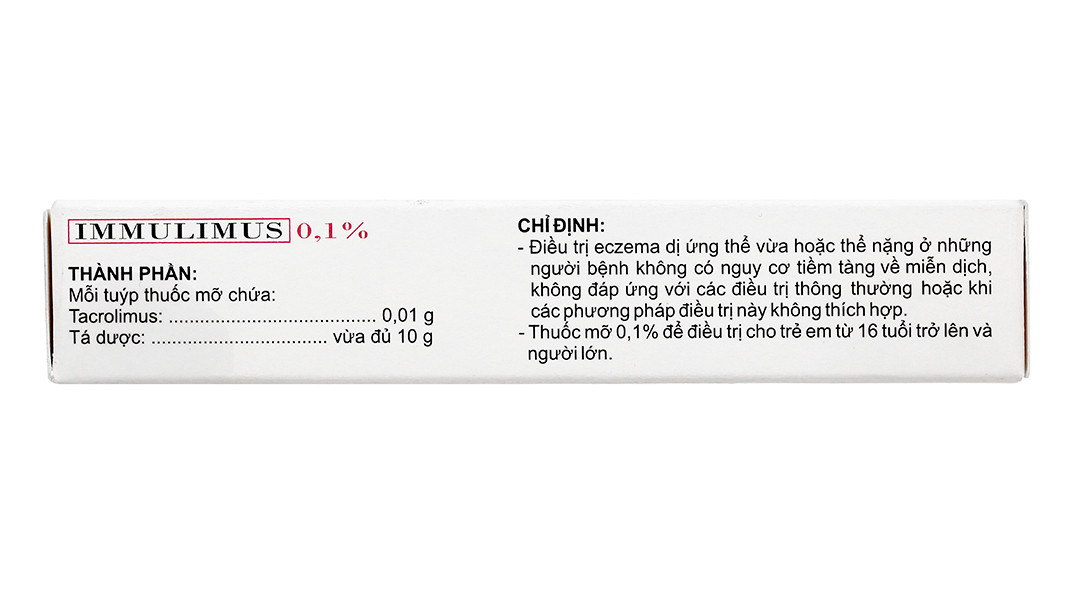 Thuốc Mỡ Bôi Da Trị Eczema - IMMULIMUS 0.1% (10g)
