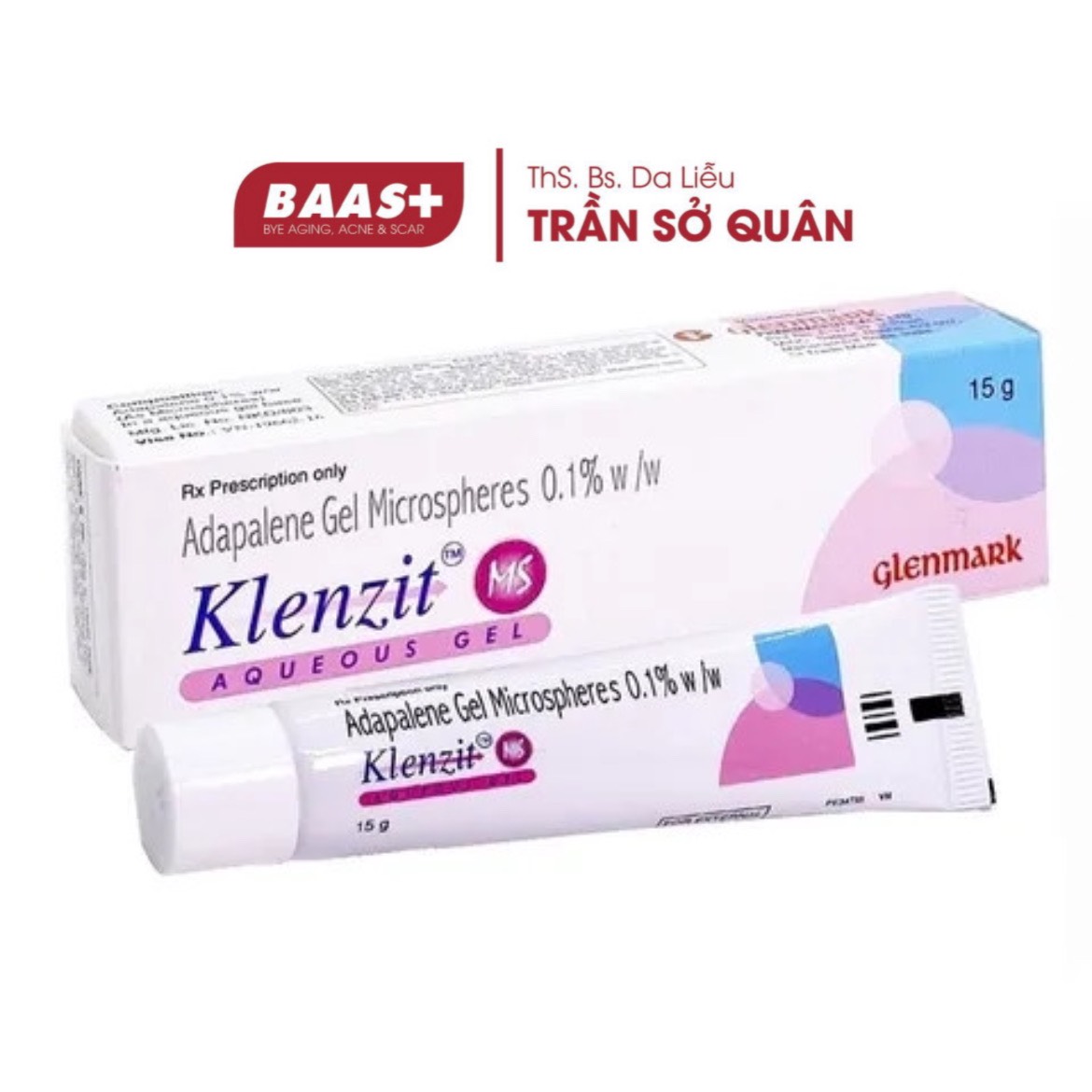 Gel Hỗ Trợ Giảm Mụn Trứng Cá và Mụn Ẩn - KLENZIT MS Gel (15g)