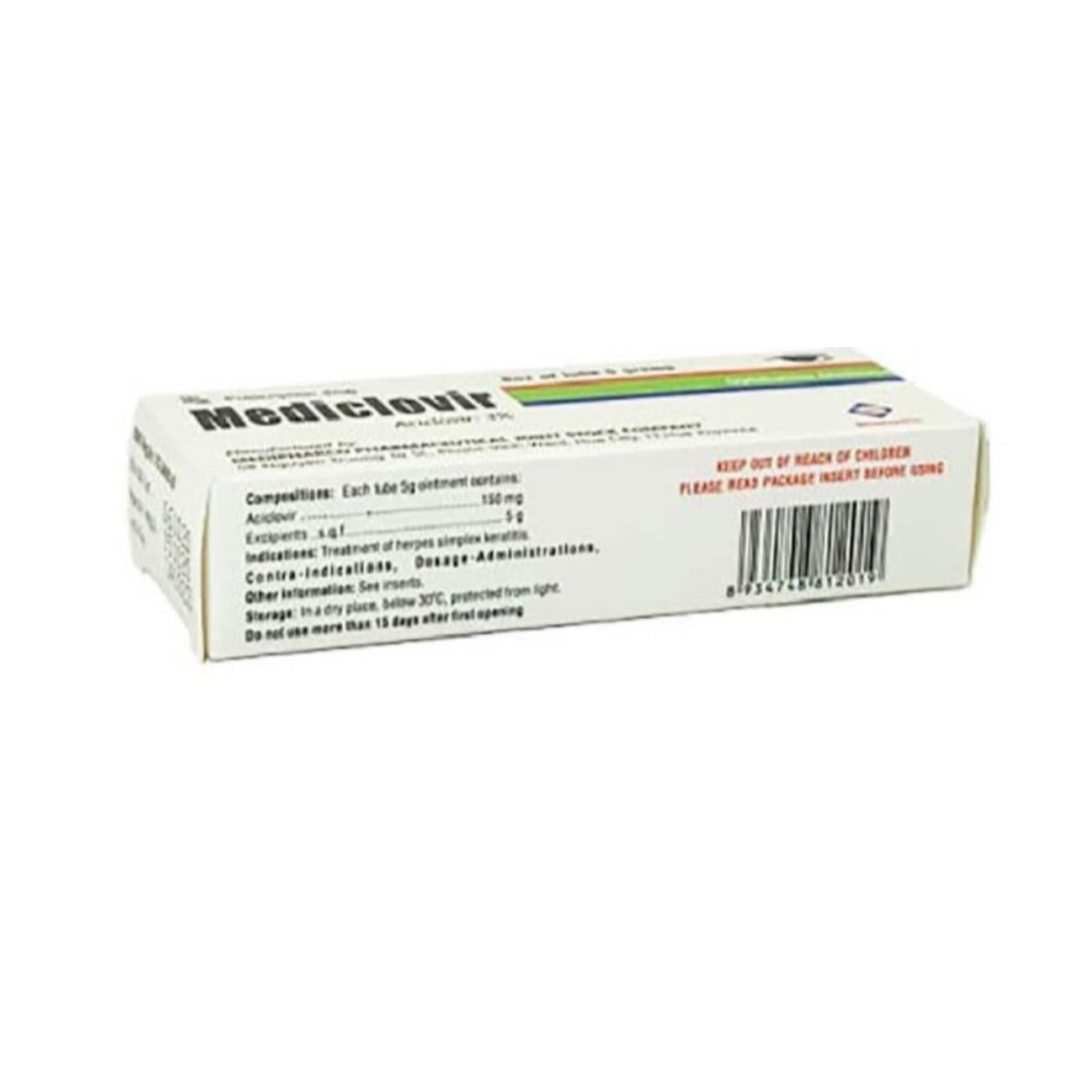 Kem Điều Trị Viêm Giác Mạc Do Virus Herpes Simplex - MEDICLOVIR (5g)