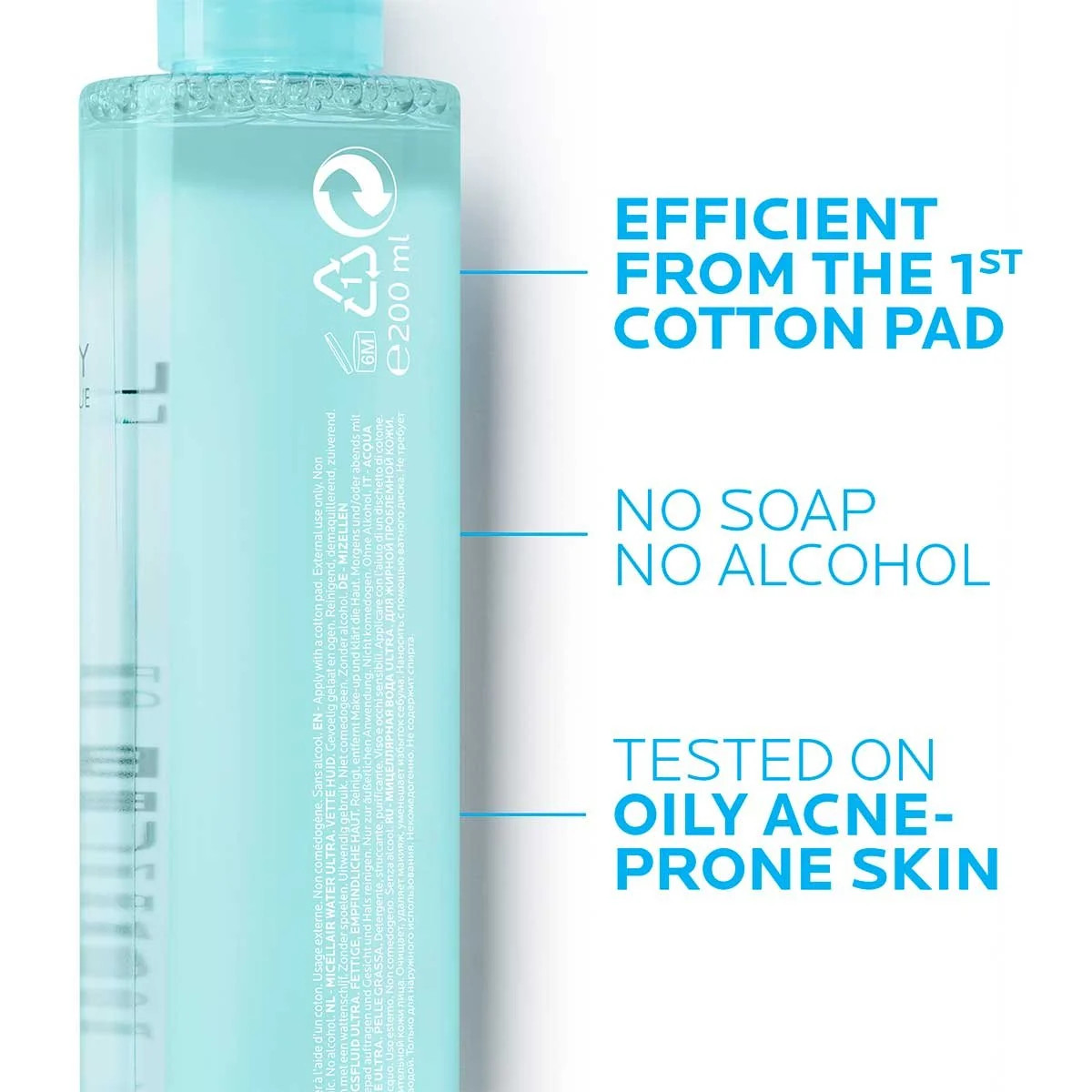 LAROCHE-POSAY Nước Tẩy Trang Dành Cho Da Dầu Mụn, Da Nhạy Cảm - EFFACLAR MICELLAR WATER ULTRA (200ml/400ml)