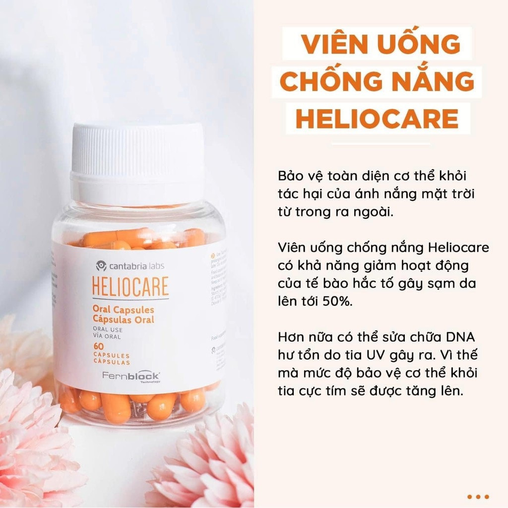 HELIOCARE Viên Uống Chống Nắng Toàn Thân, Ngăn Lão Hoá - CAPSULES ORAL (60v)