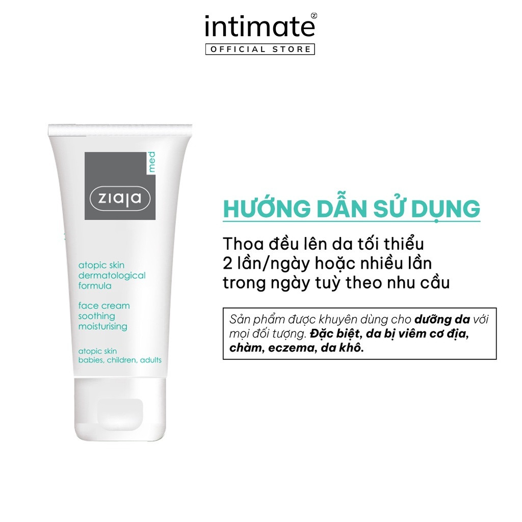 ZIAJA Kem Dưỡng Ẩm Phục Hồi Da - MED ATOPIC SKIN DERMATOLOGICAL FORMULA FACE CREAM SOOTHING MOISTURISING (50ml)