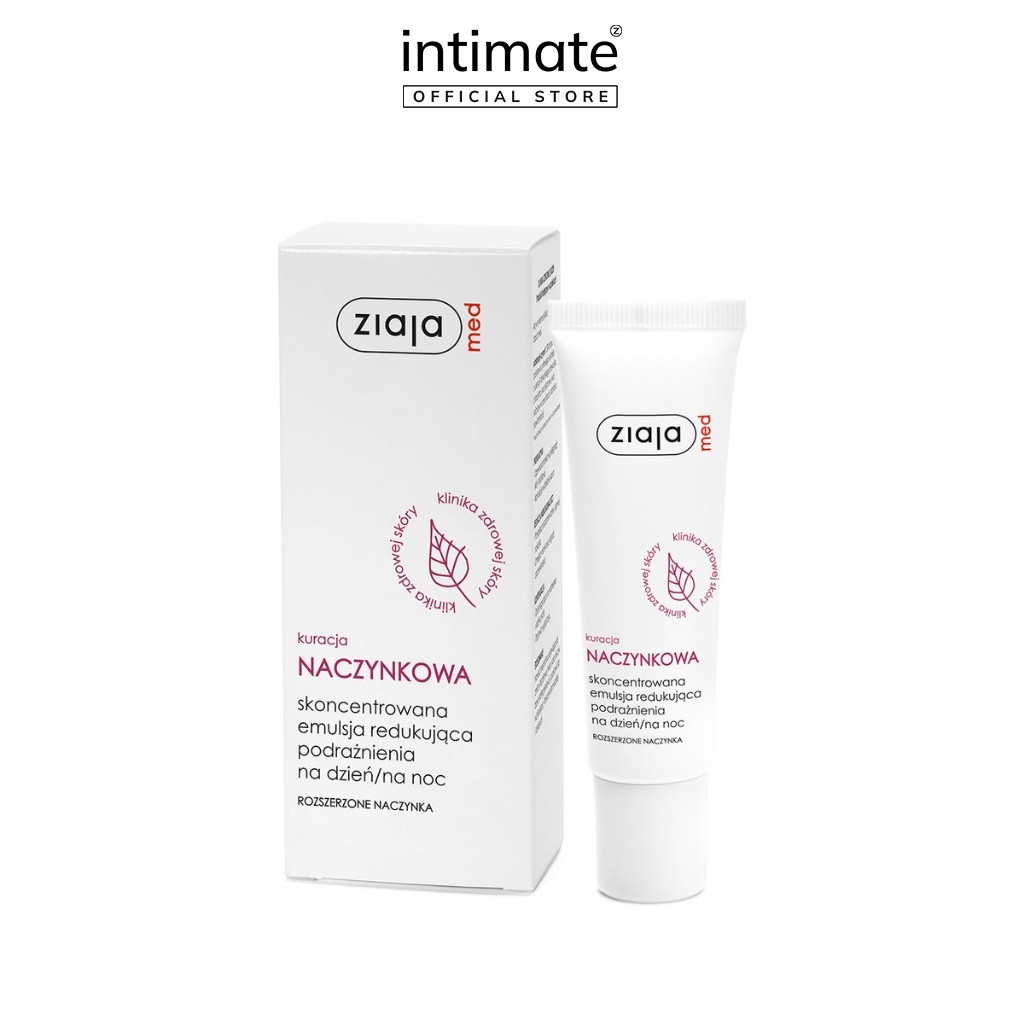 ZIAJA Serum Dịu Da Làm Lành Tổn Thương - MED KURACIA NACZYNKOWA SKONCENTROWANA EMULSJA REDUKUJACA PODRAZNIENIA NA DZIEN/NA NOC (30ml)