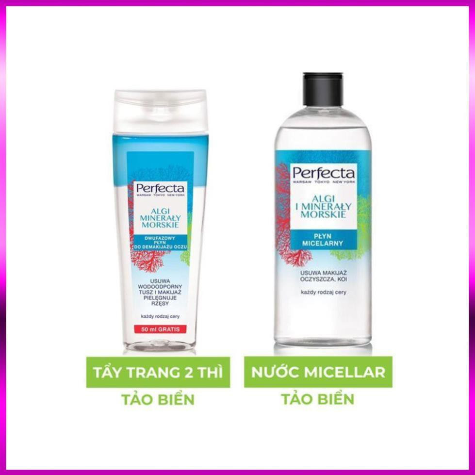 PERFECTA Tẩy Trang Tảo Biển - ALGI MINERALY MORSKIE PLYN MICELARNY (400ml/200ml)