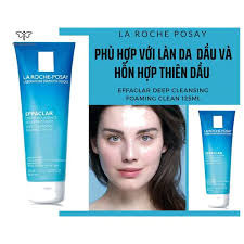 LAROCHE-POSAY Sữa Rửa Mặt Tạo Bọt Cho Da Dầu Mụn - EFFACLAR DEEP CLEANSING FOAMING CREAM (125ml)