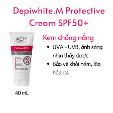 ACM Kem Chống Nắng Giảm Nám & Sạm Da - DEPIWHITE M PROTECTIVE CREAM SPF50+ (40ml)