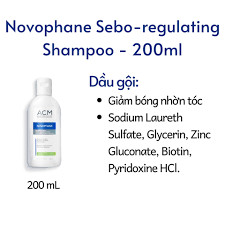 ACM Dầu Gội Làm Sạch Da Đầu, Chăm Sóc Và Ngăn Ngừa Rụng Tóc Cho Da Đầu Nhờn - NOVOPHANE SEBO - REGULATING SHAMPOO (200ml)