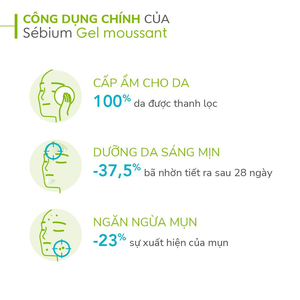 BIODERMA Gel Rửa Mặt Dành Cho Da Dầu - SEBIUM GEL MOUSSANT PUMP (200ml/500ml)